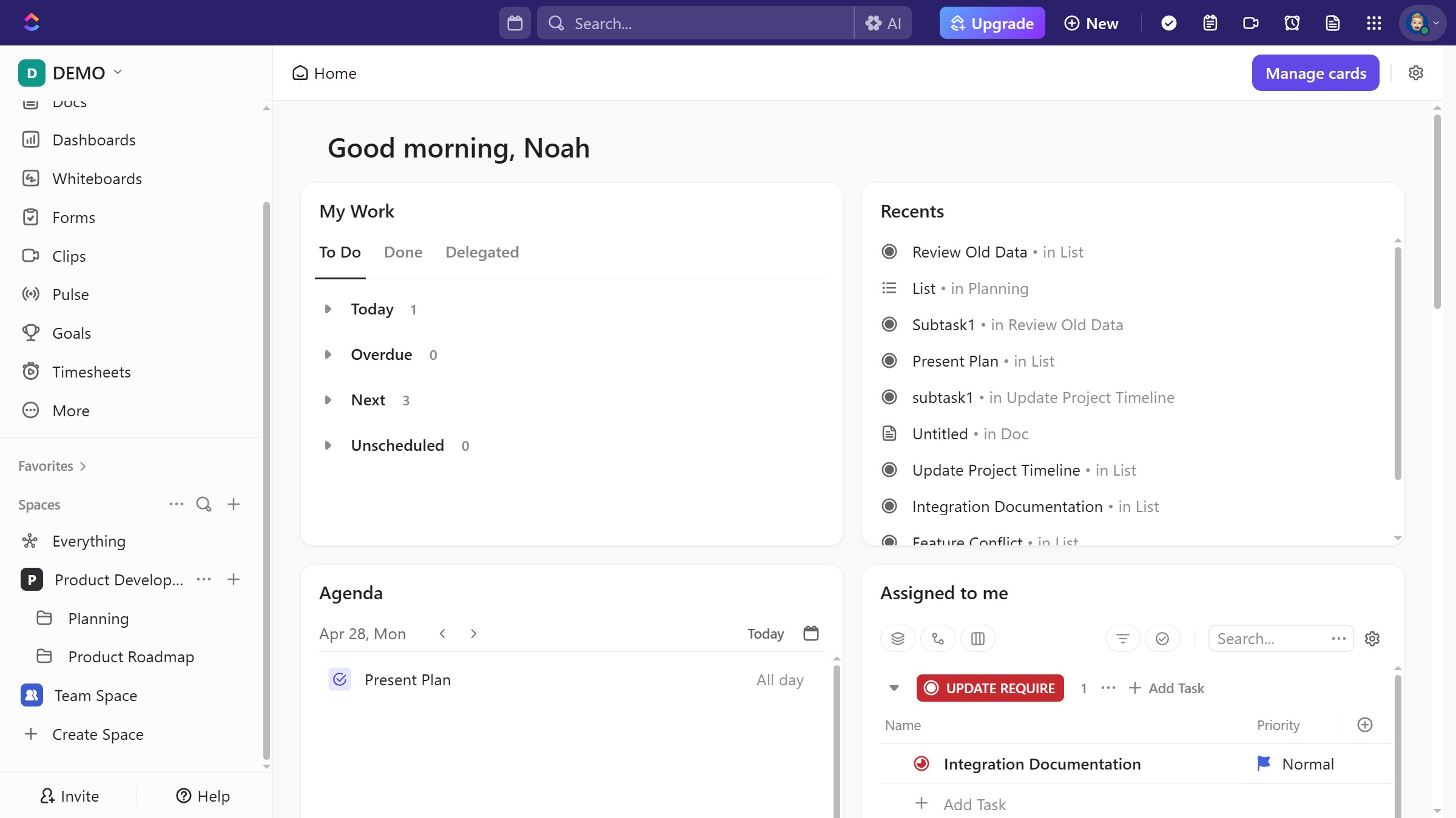 How to create a new subtask in a task in ClickUp