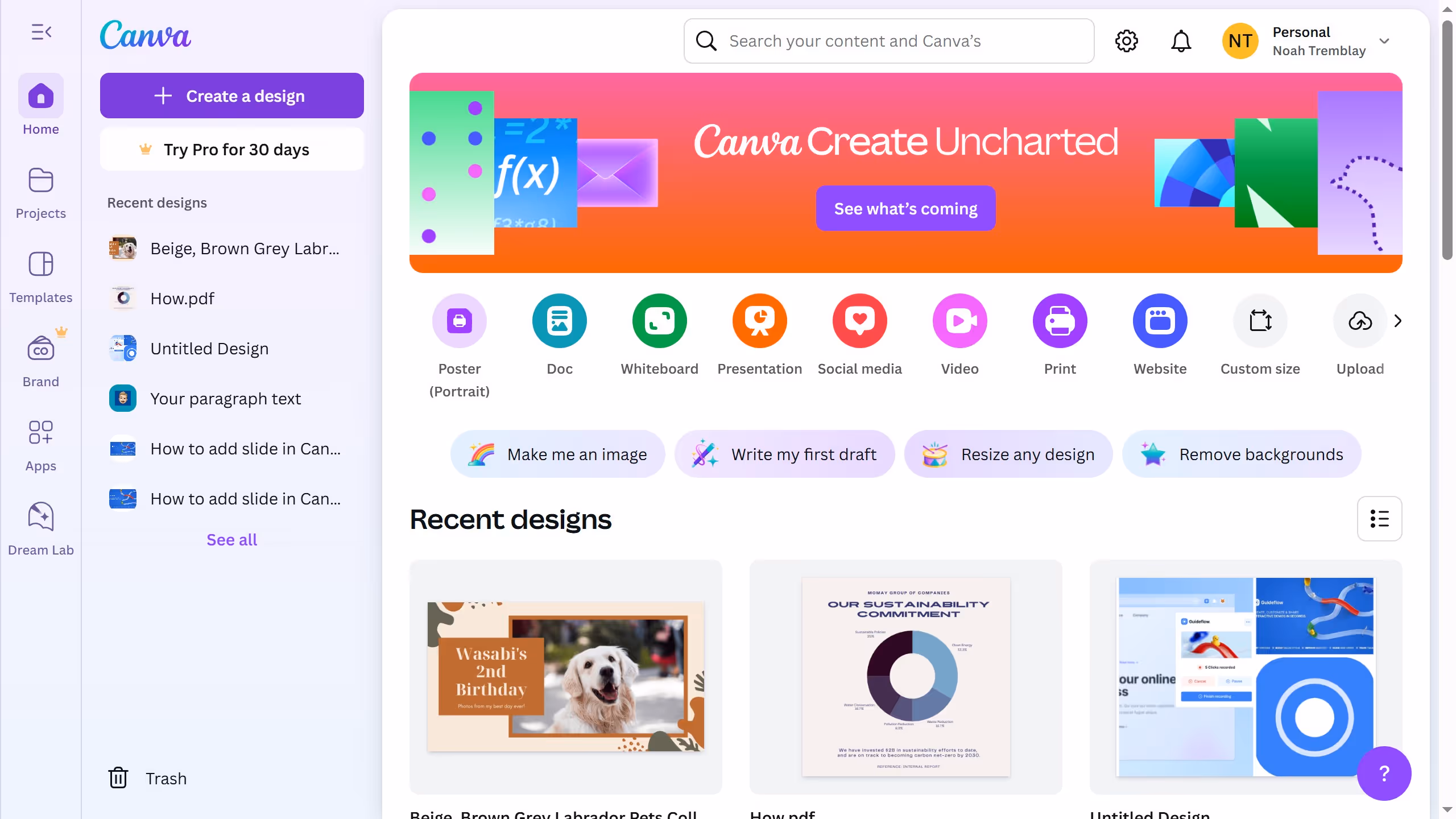 How to create a presentation template in Canva