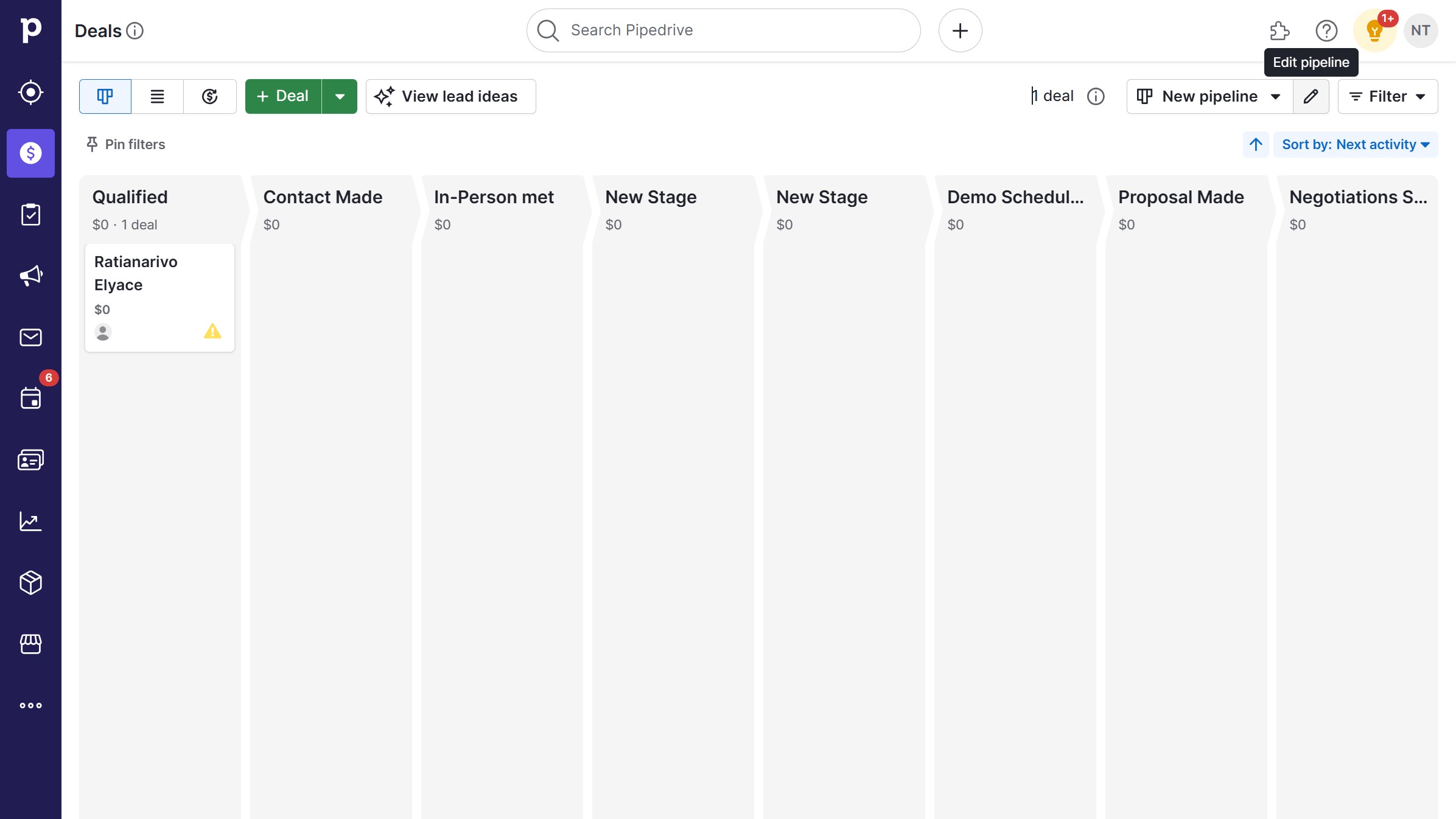 How to change stages in Pipedrive