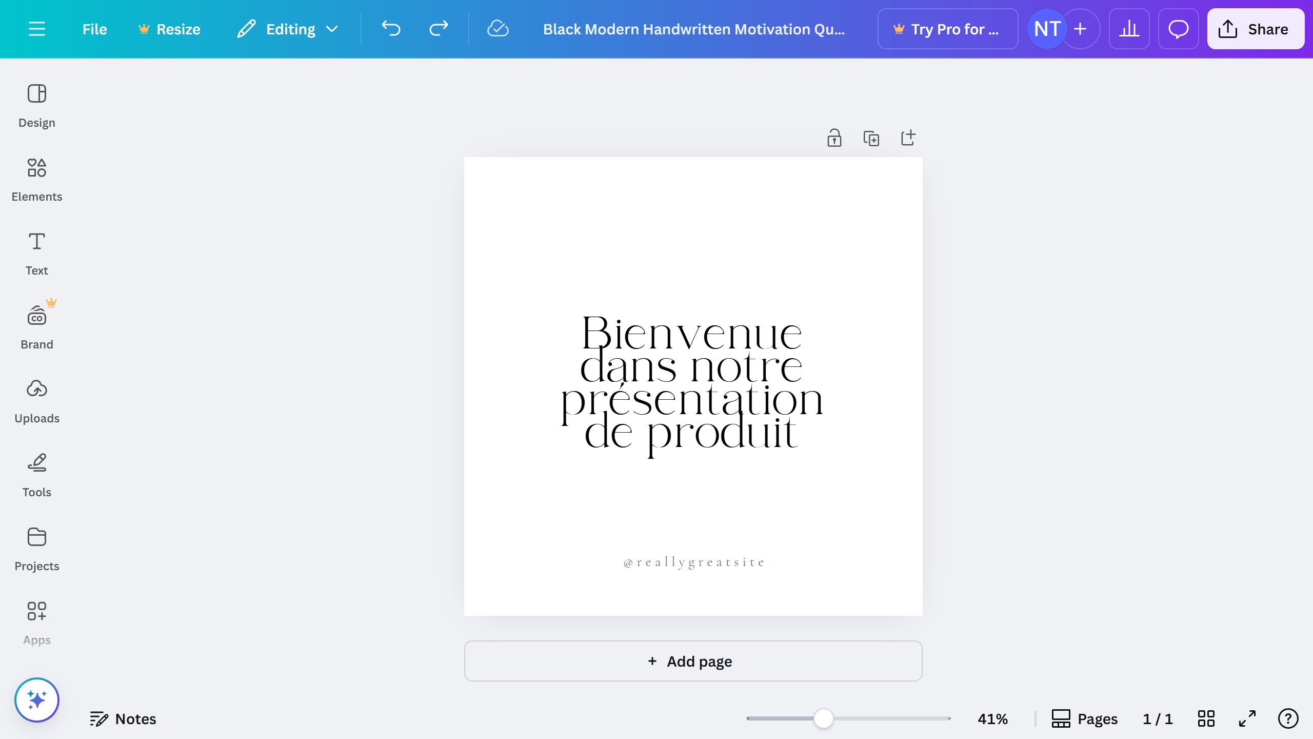 How to translate text in Canva