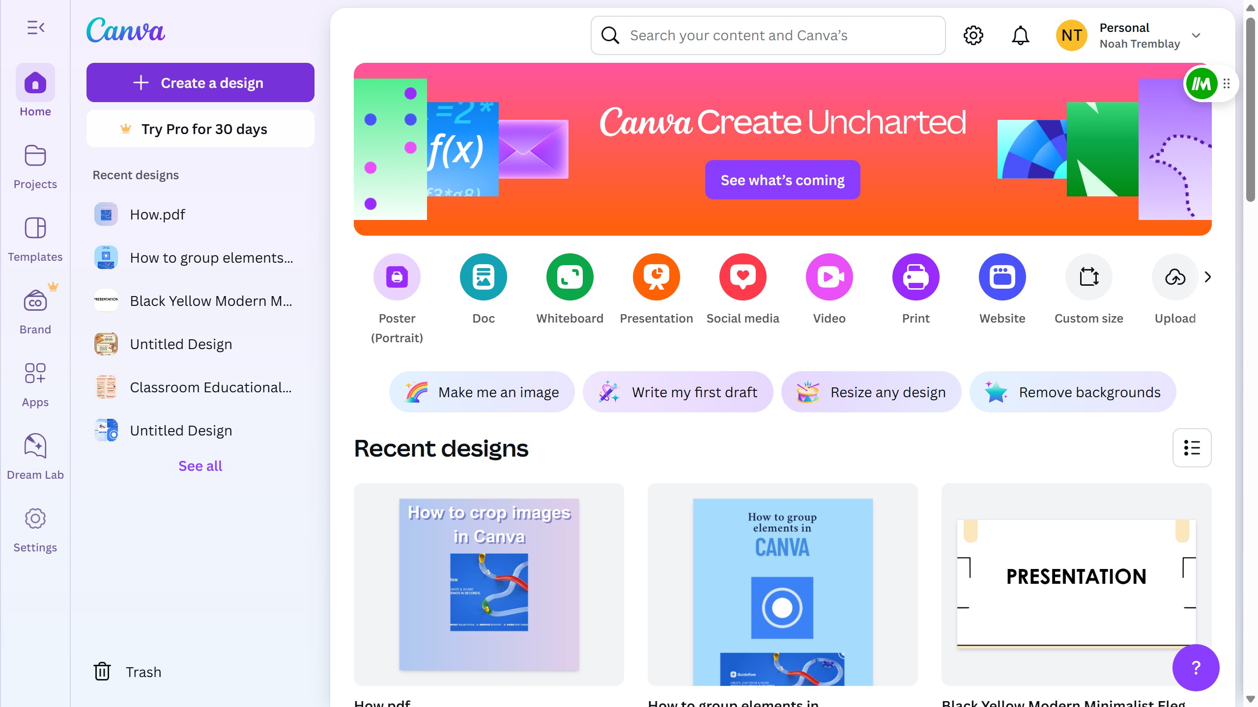 How to make a presentation in Canva