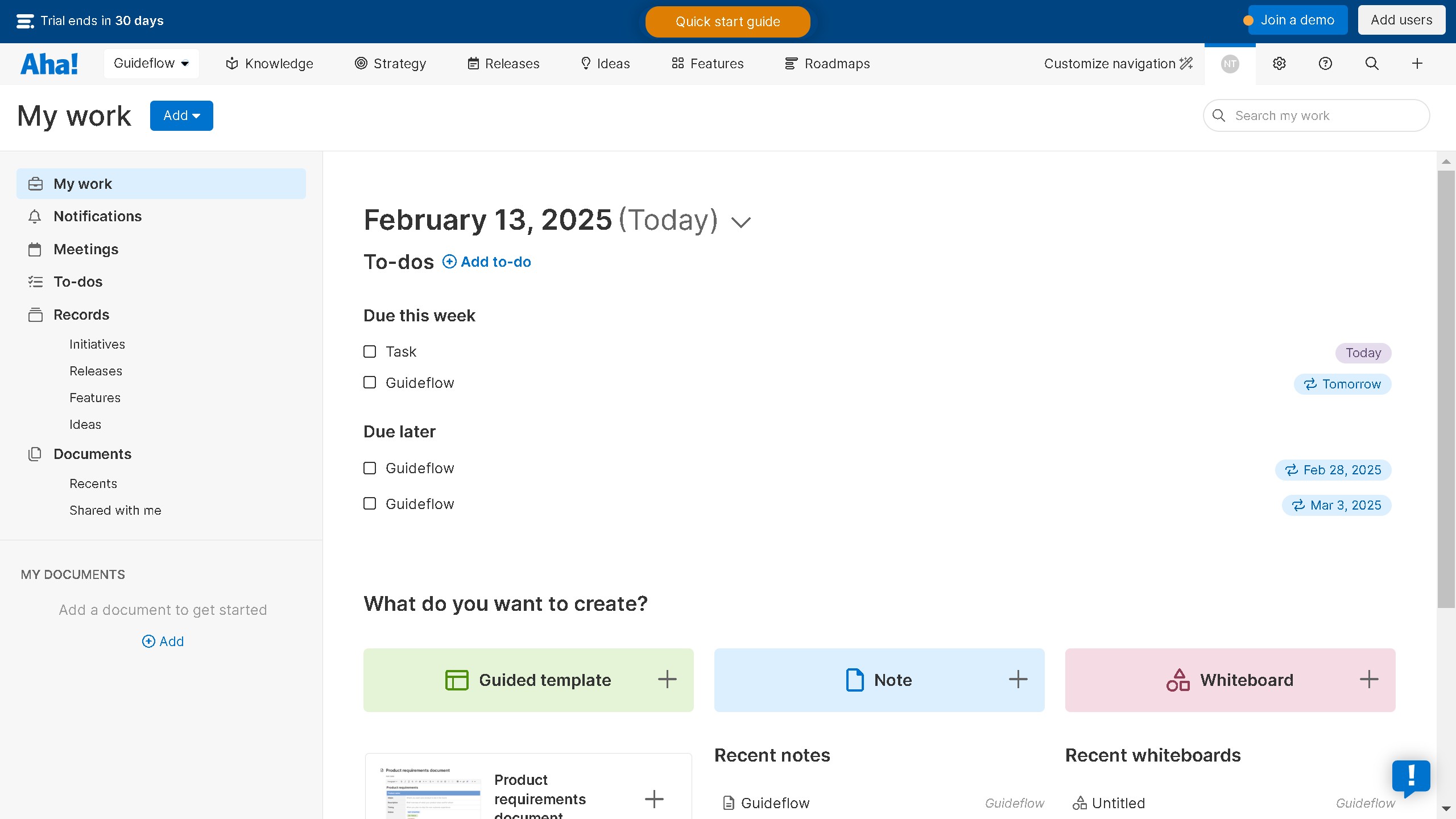 How to assign to-dos on Aha!