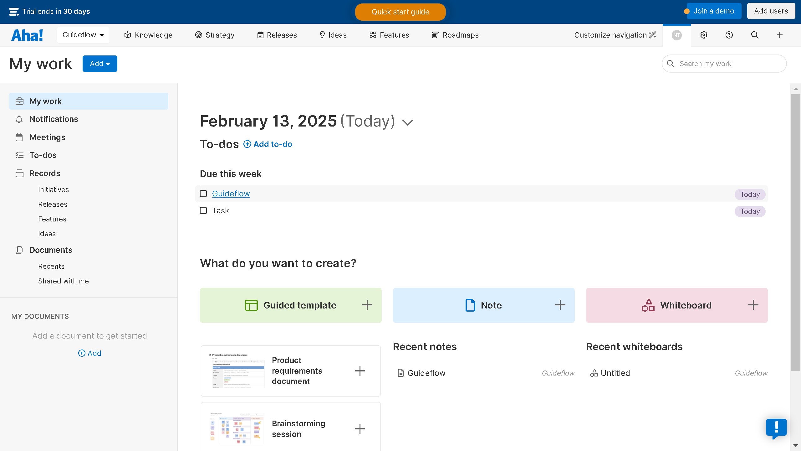 How to set up recurring to-dos on Aha!