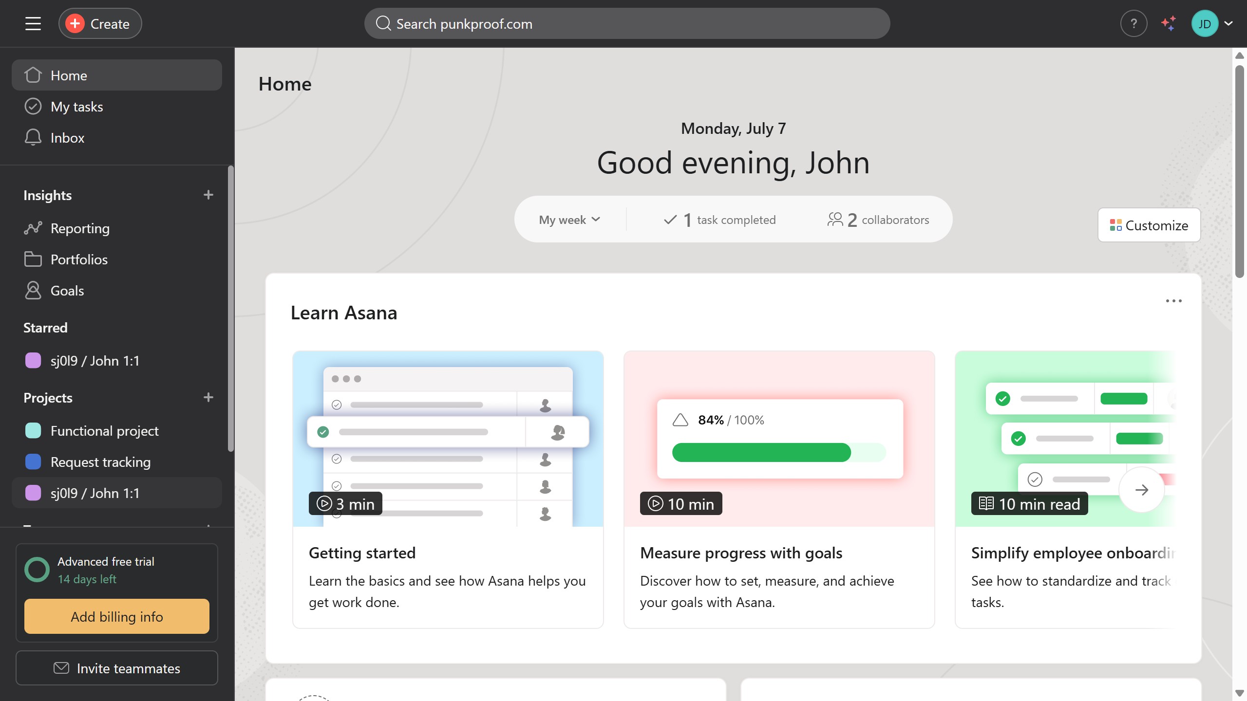 How to add due dates in task templates in Asana