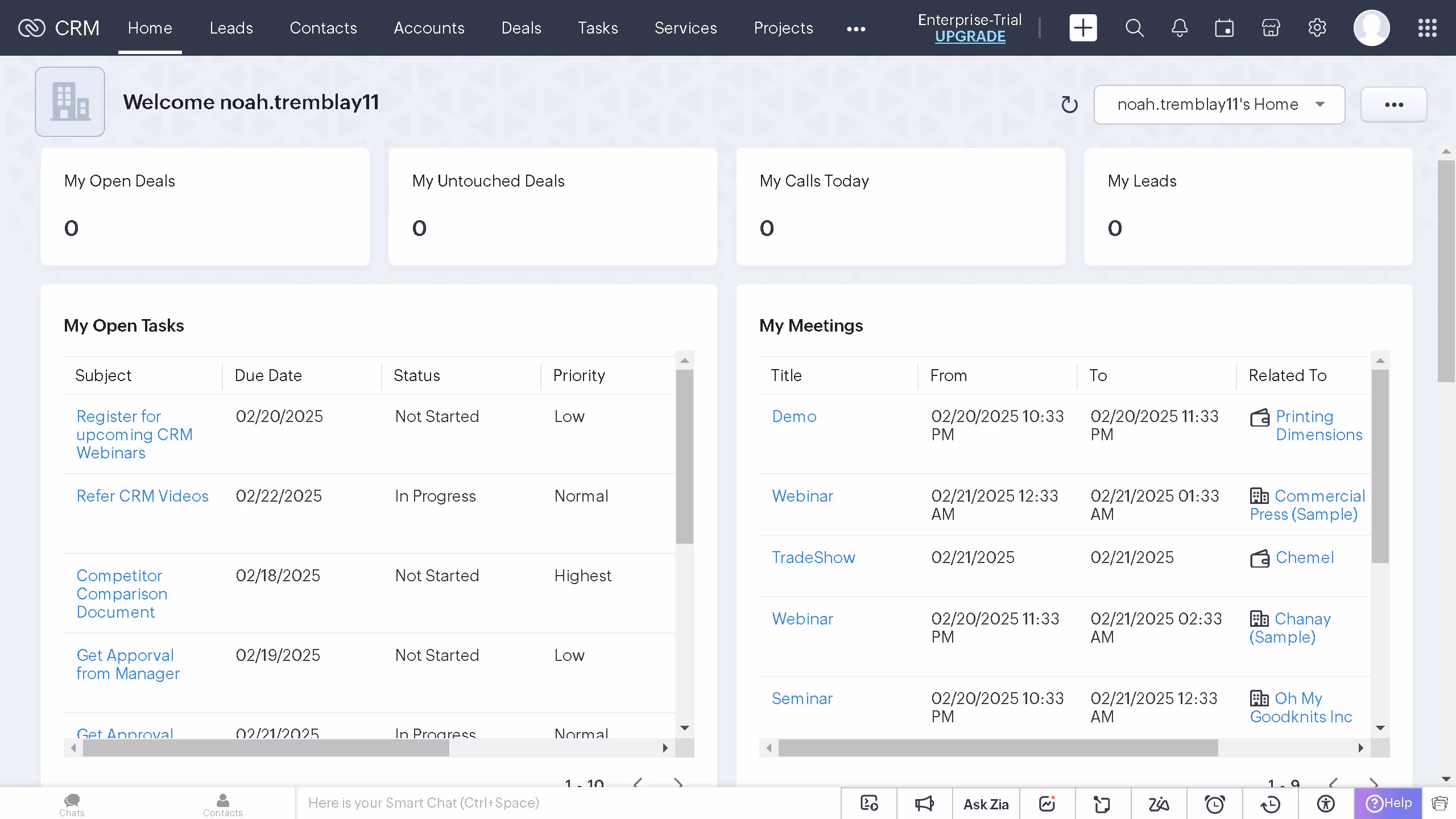 How to work with the Accounts details page on Zoho CRM