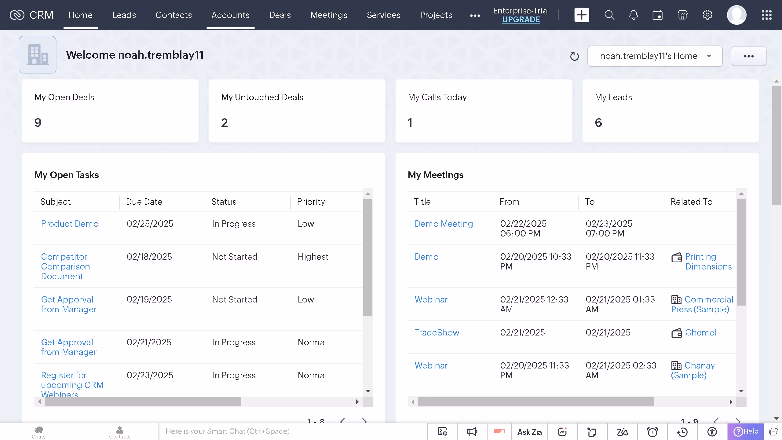 How to search accounts by alphabet on Zoho CRM