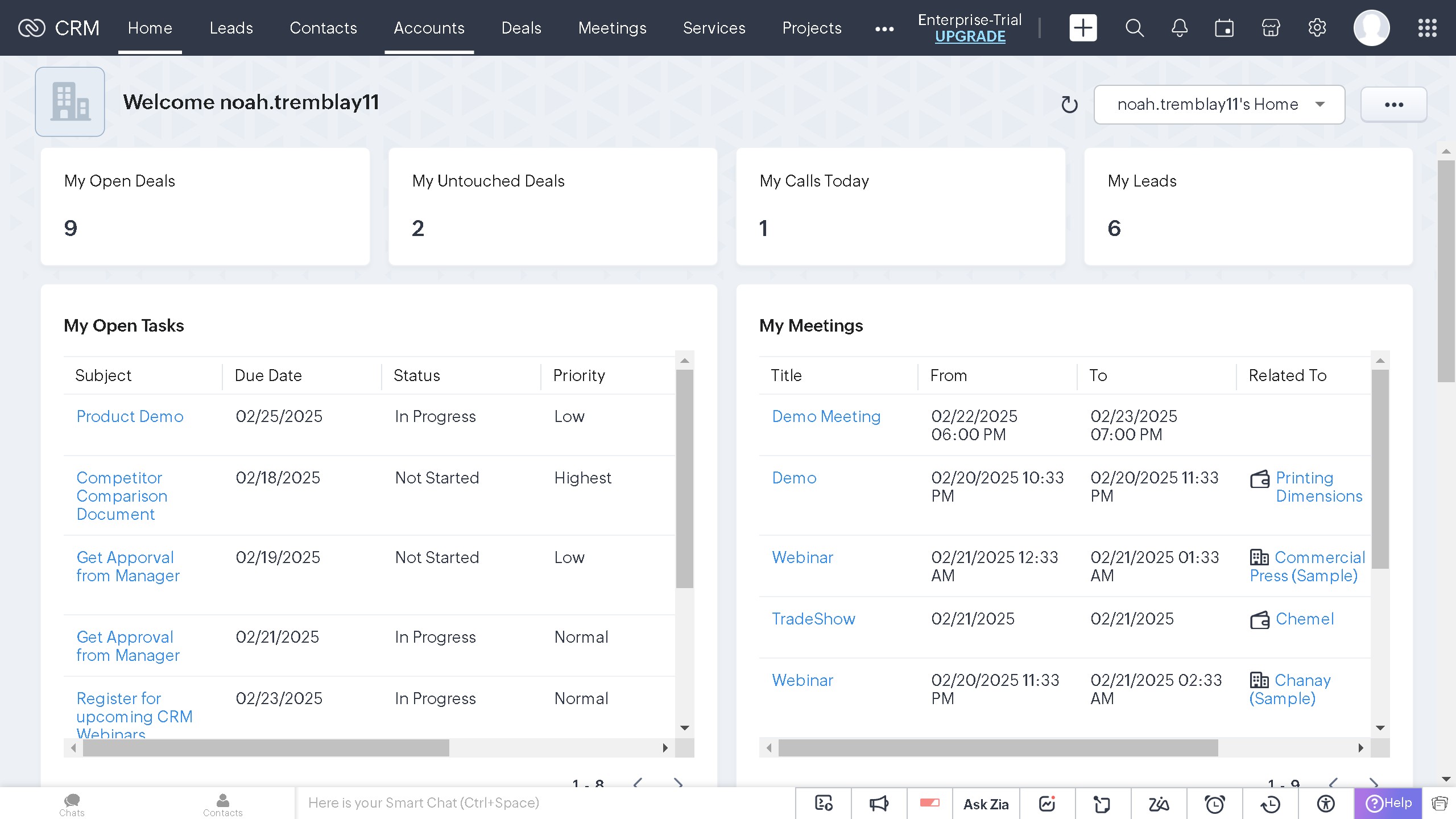 How to search accounts by alphabet on Zoho CRM
