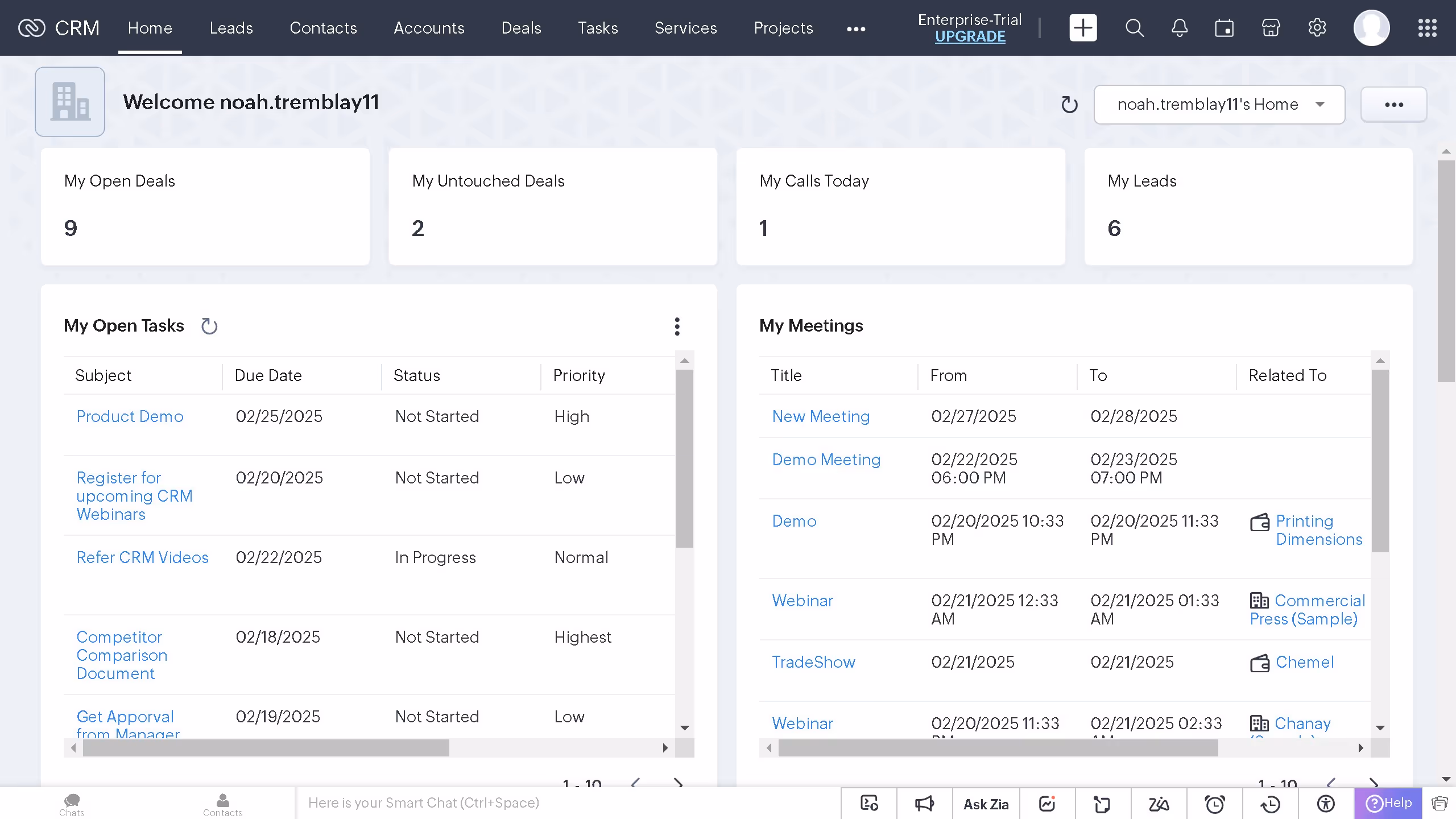 How to edit tasks on Zoho CRM