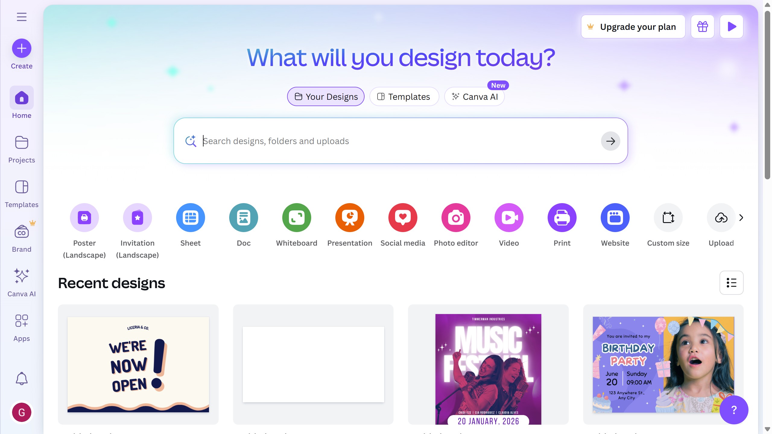 How to filter projects to invitation in Canva