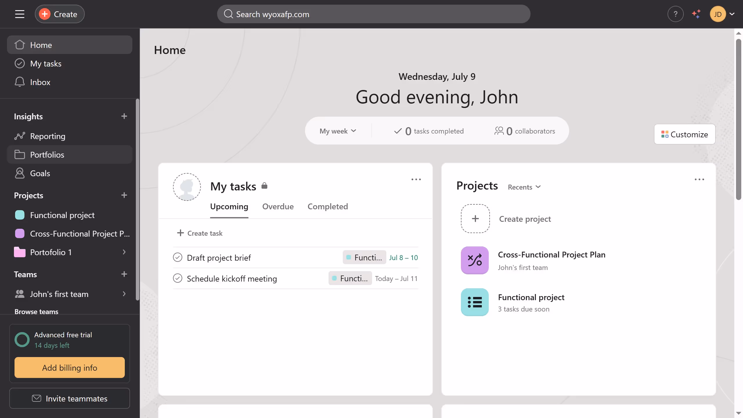 How to post status update for portfolios in Asana