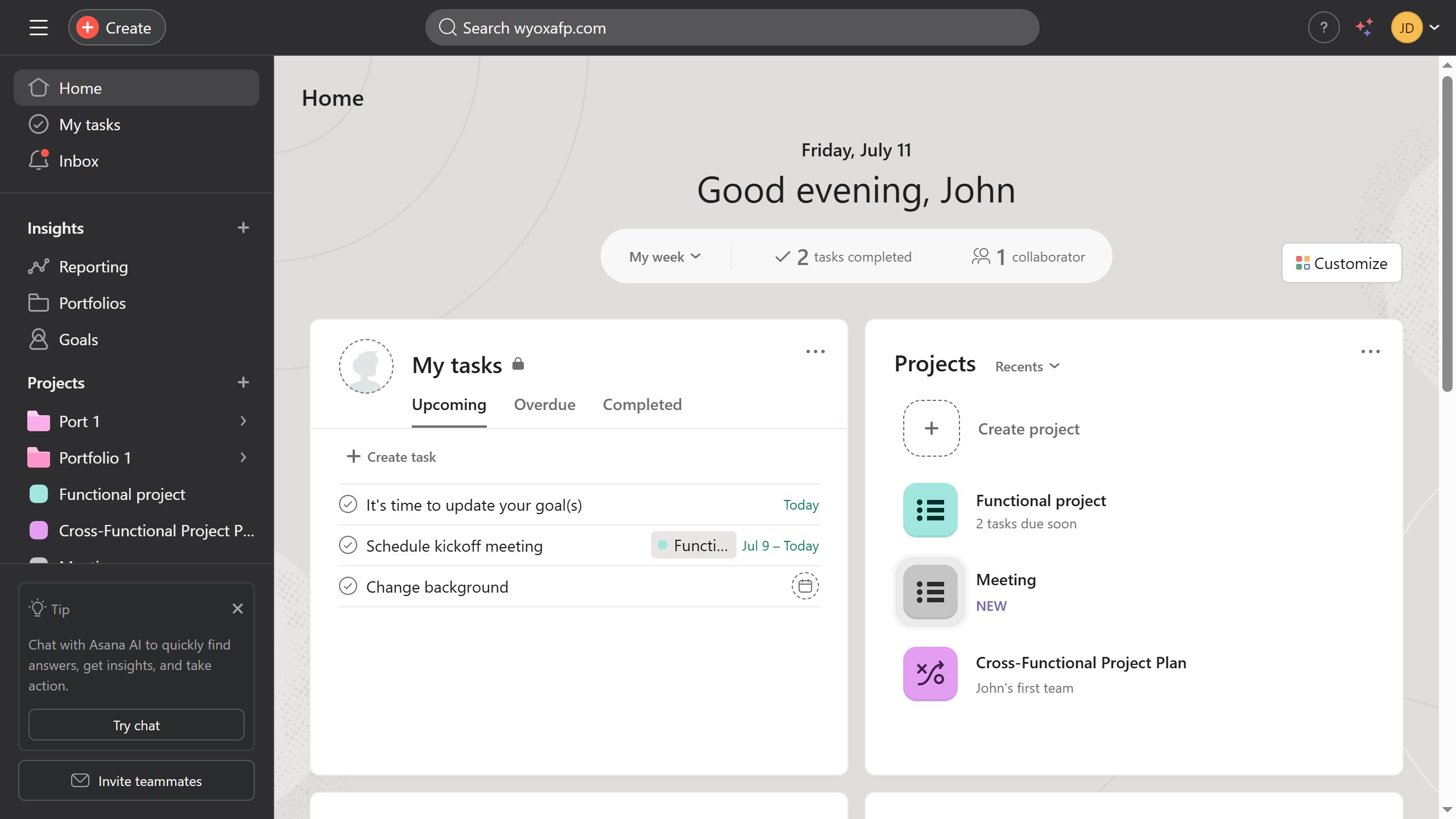 How to mark a proofing task as complete in Asana