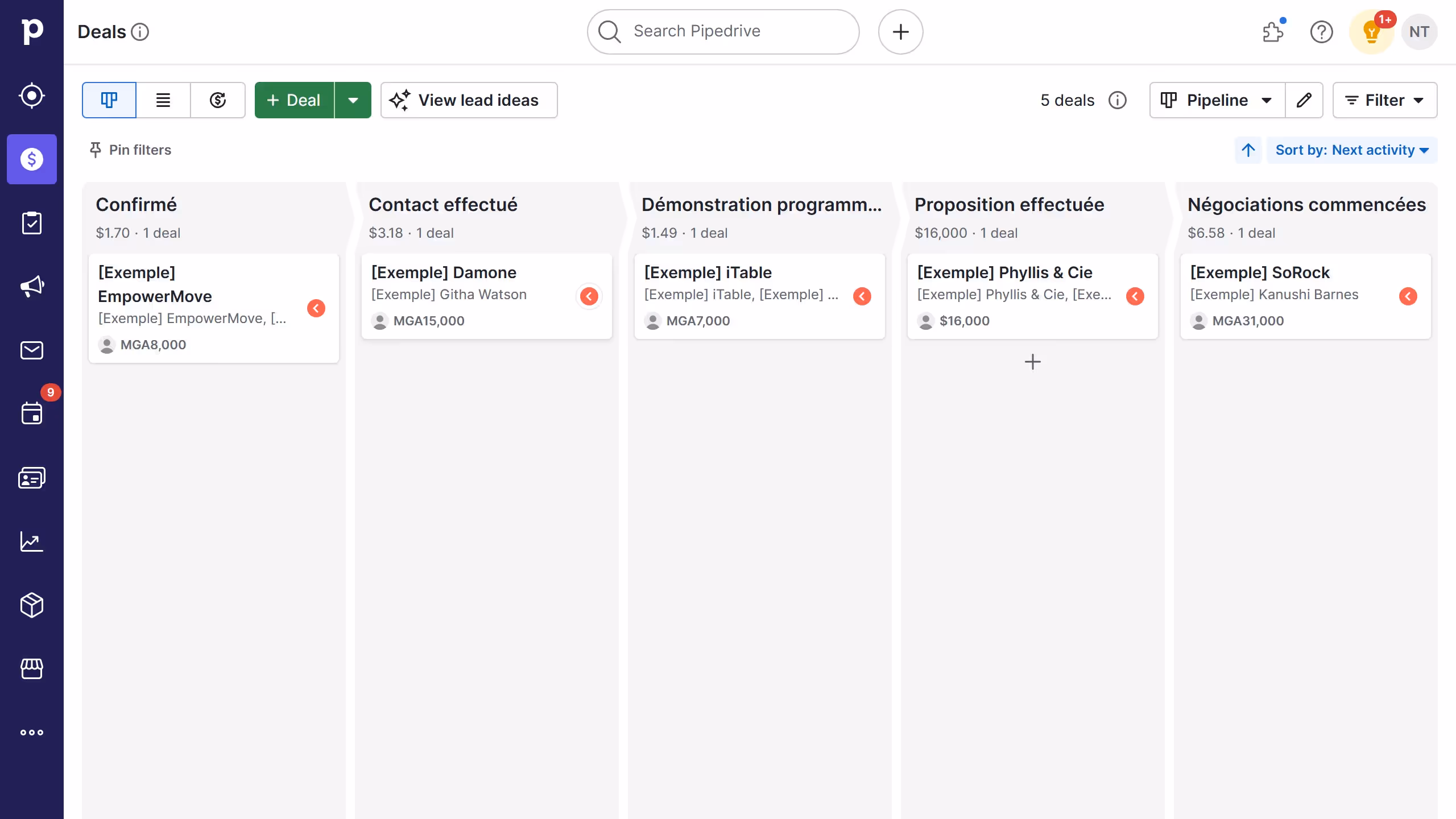 How do I follow someone on Pipedrive