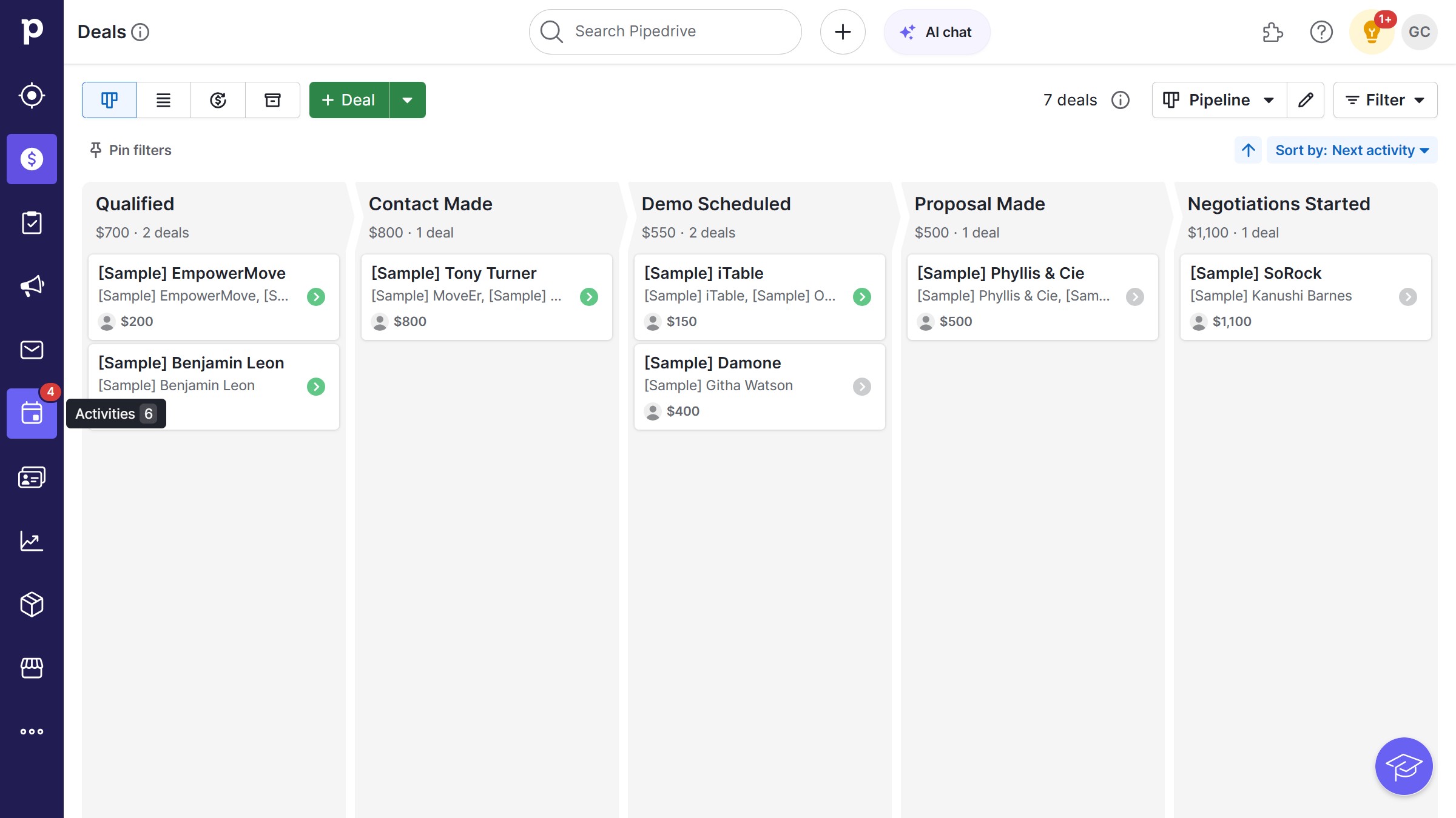 How to create a link to offer your availability in Pipedrive