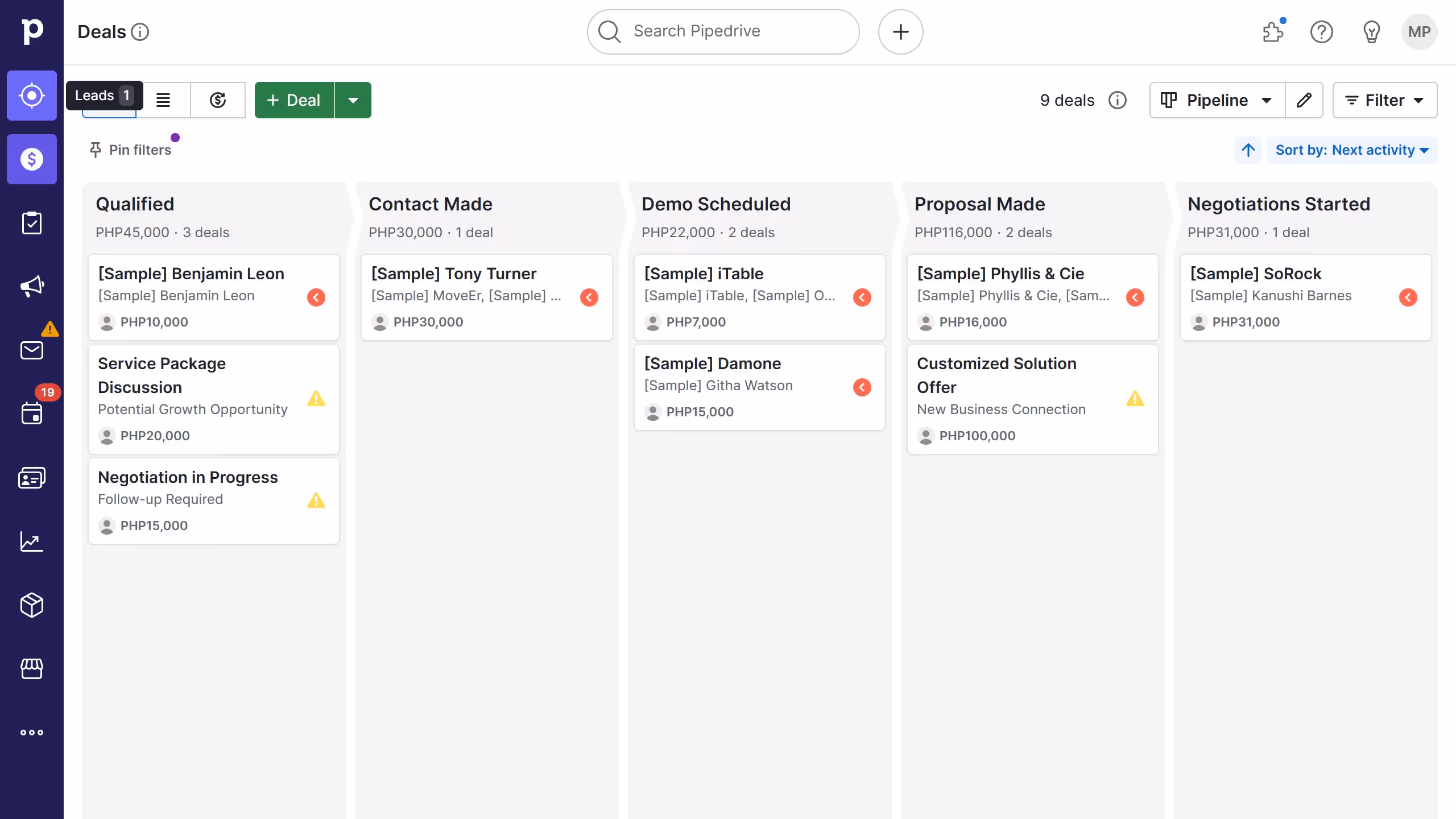 How to add a phone number to a lead in Pipedrive