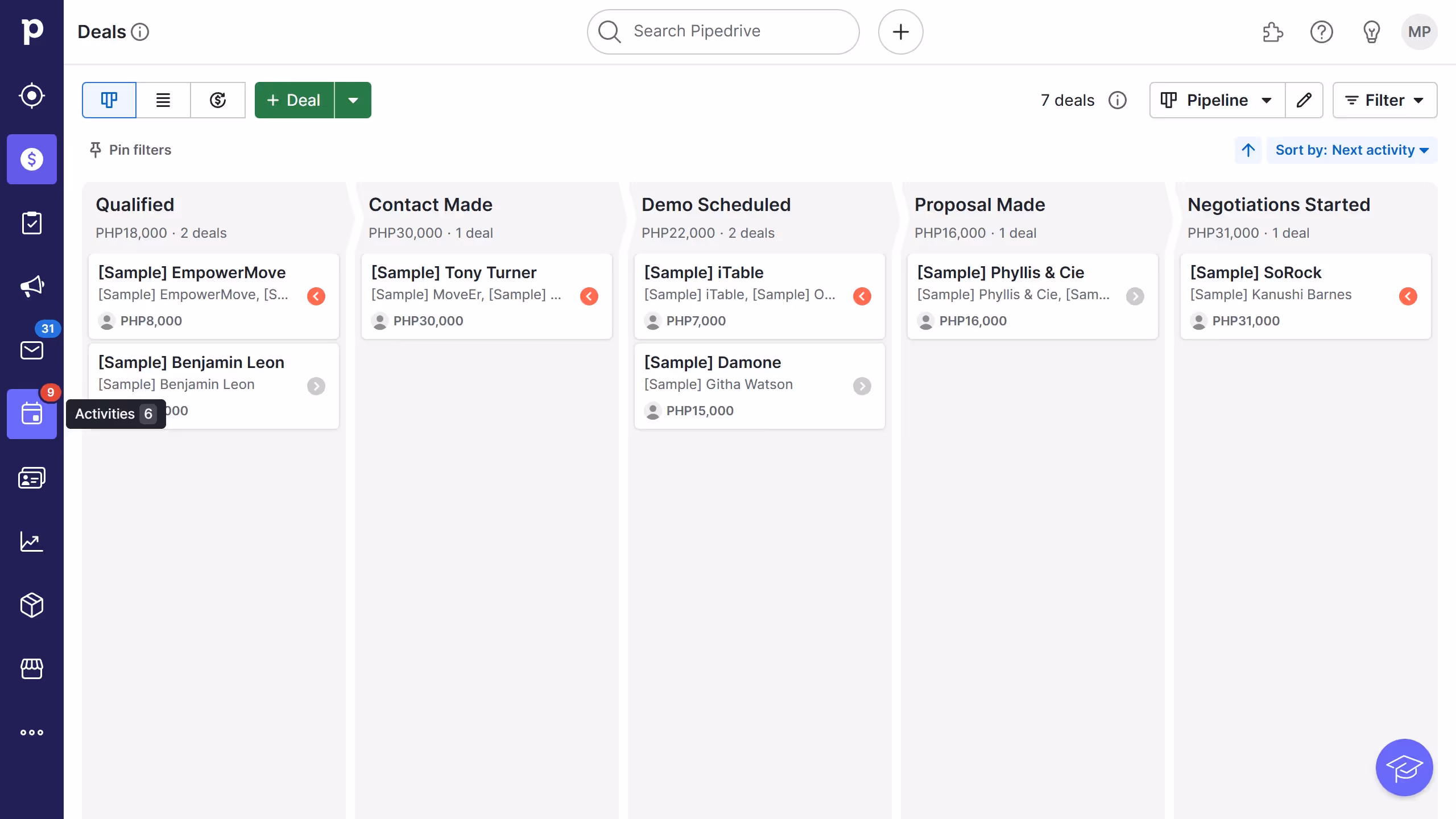 How to manage your activities in Pipedrive