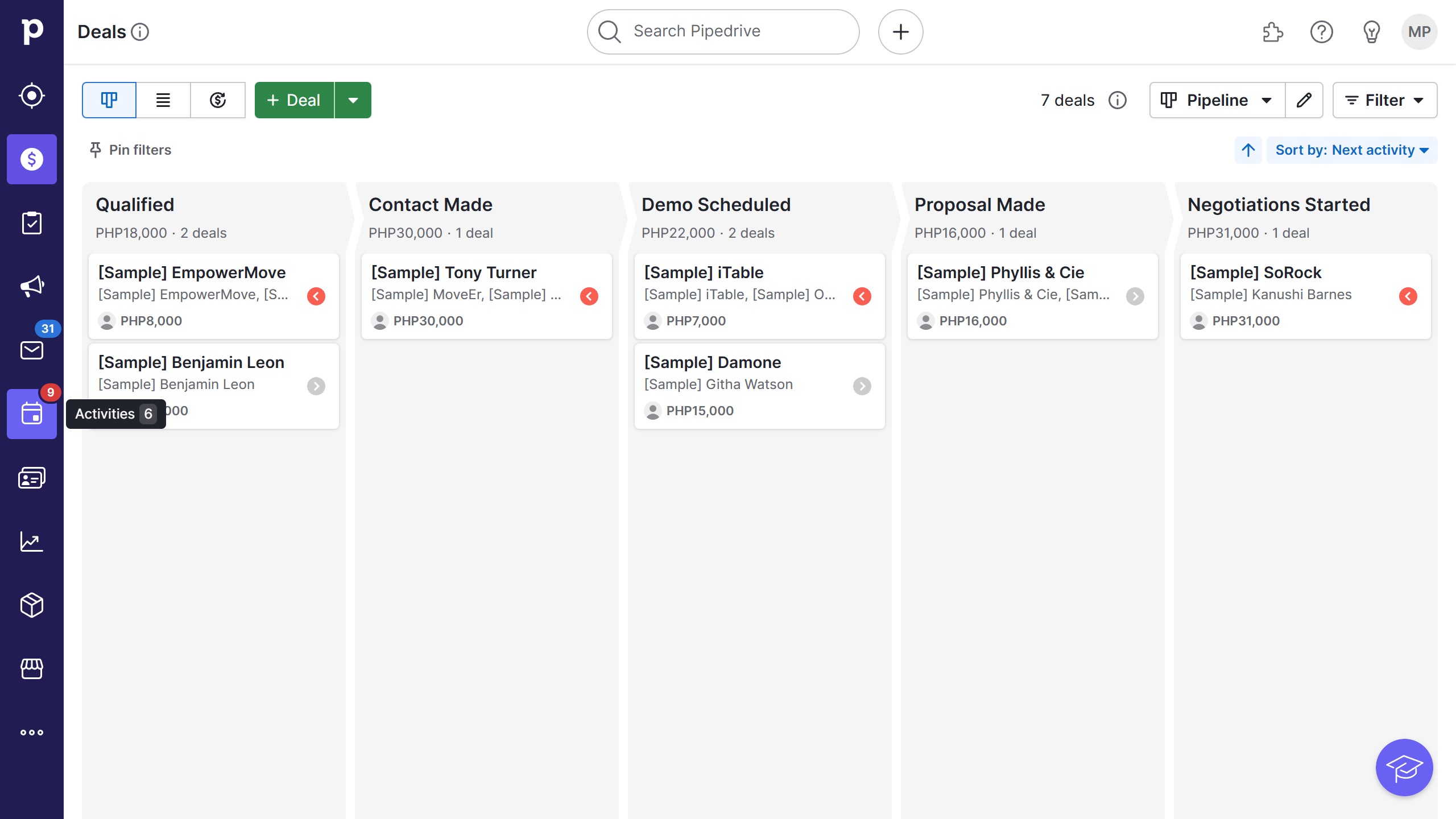 How to manage your activities in Pipedrive