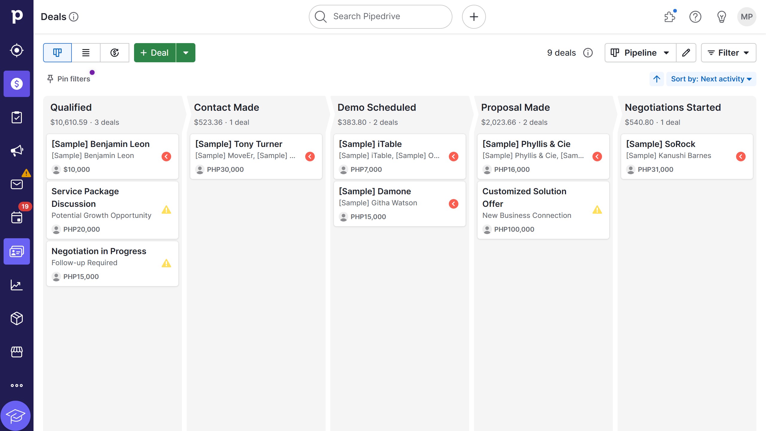 How to merge duplicate contacts in the "Organizations" section of Pipedrive