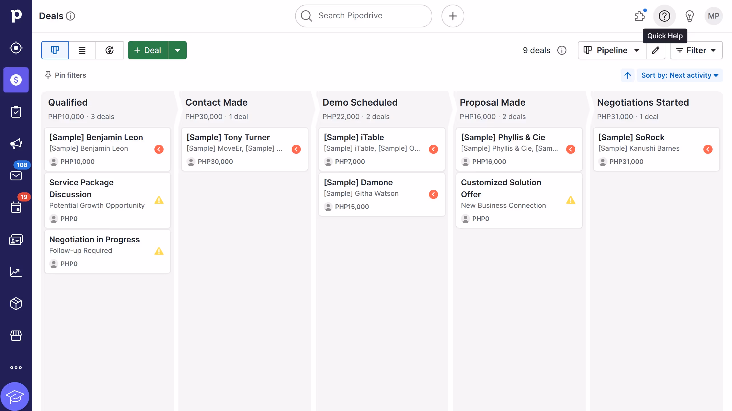 How to contact support in Pipedrive