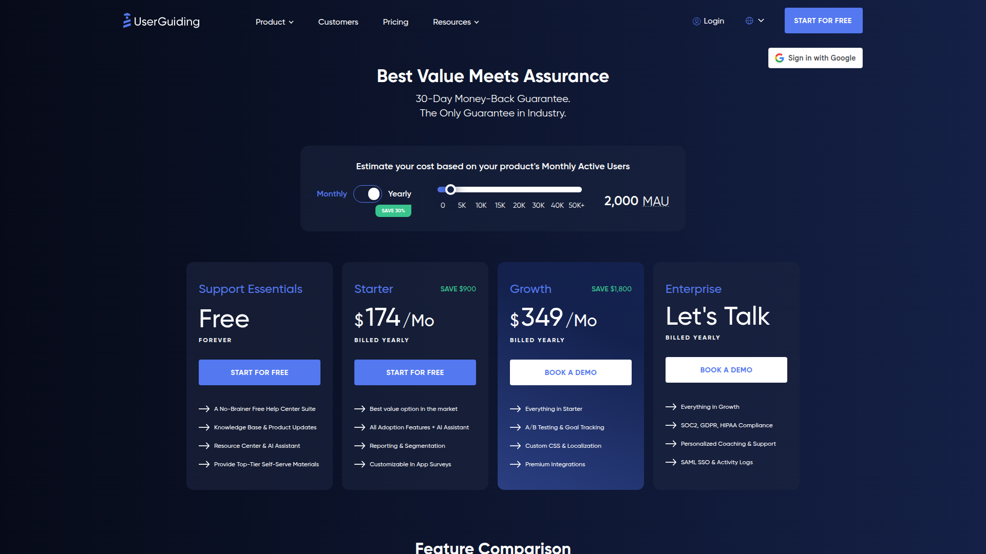 presales-tools-userguiding-pricing-page
