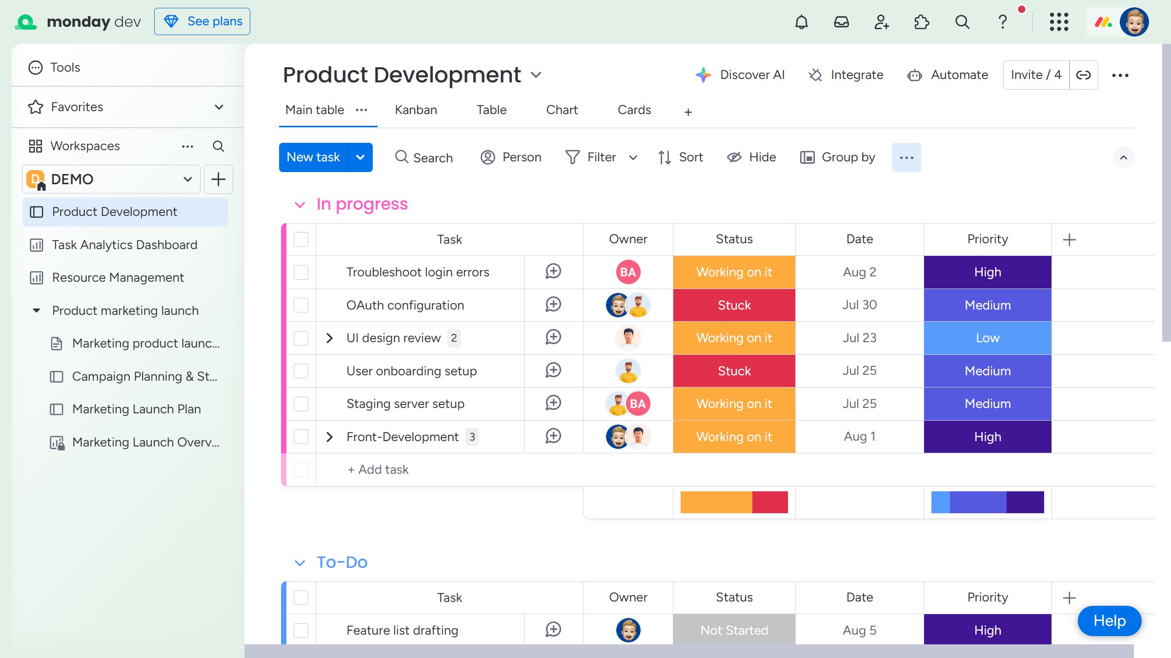 How to sort your items by a column in Monday.com