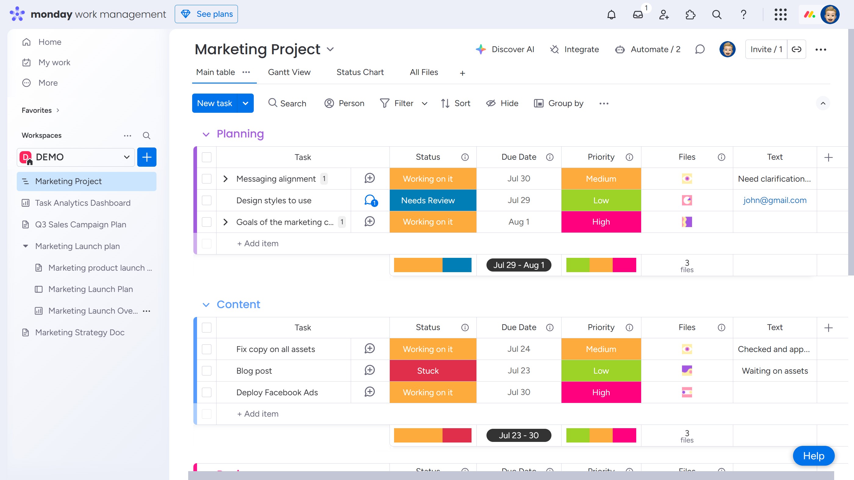 How to improve text using AI in Monday.com