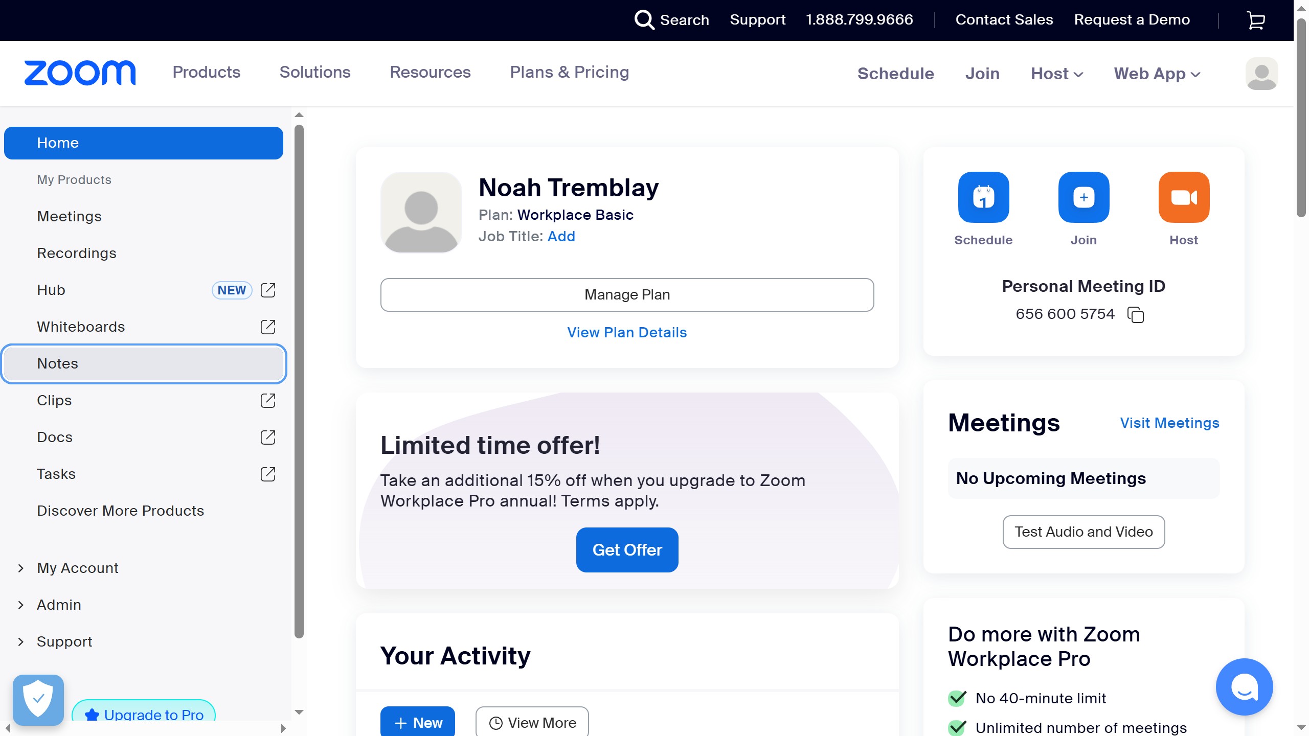 How to search for a note in Zoom