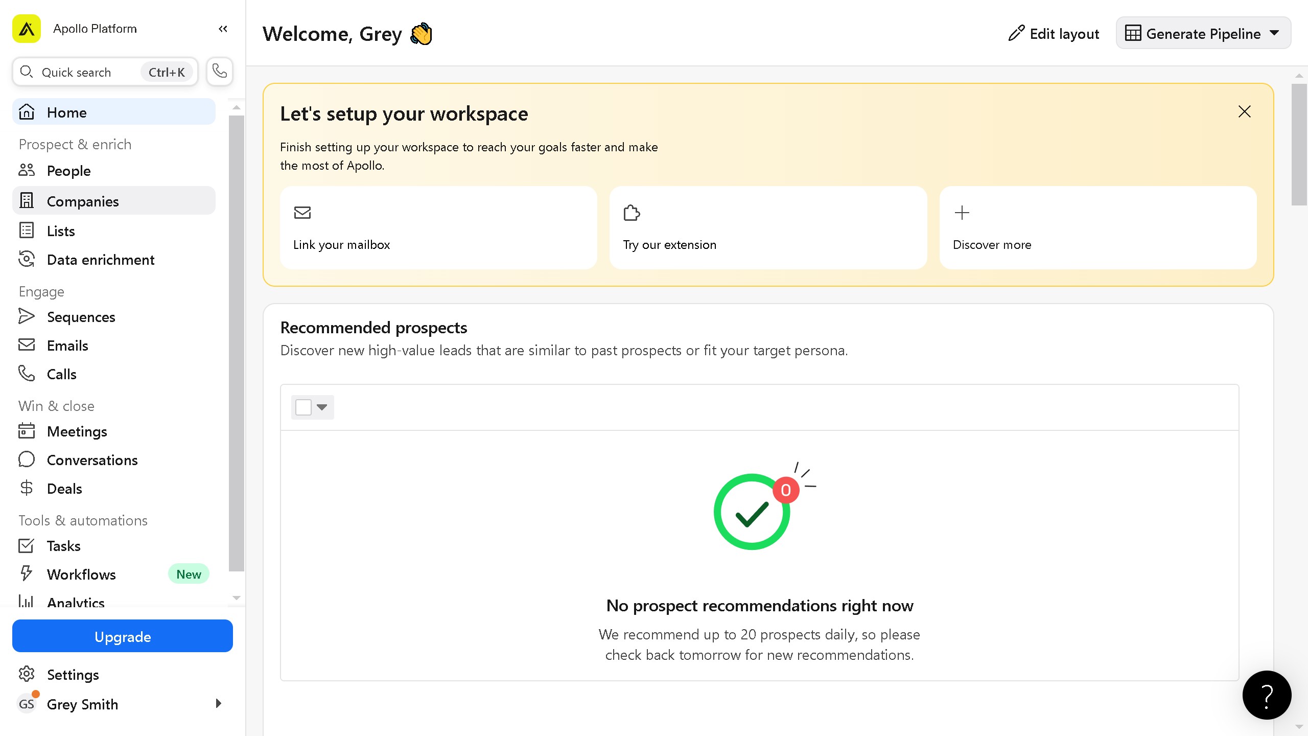 How to view all company employees on Apollo