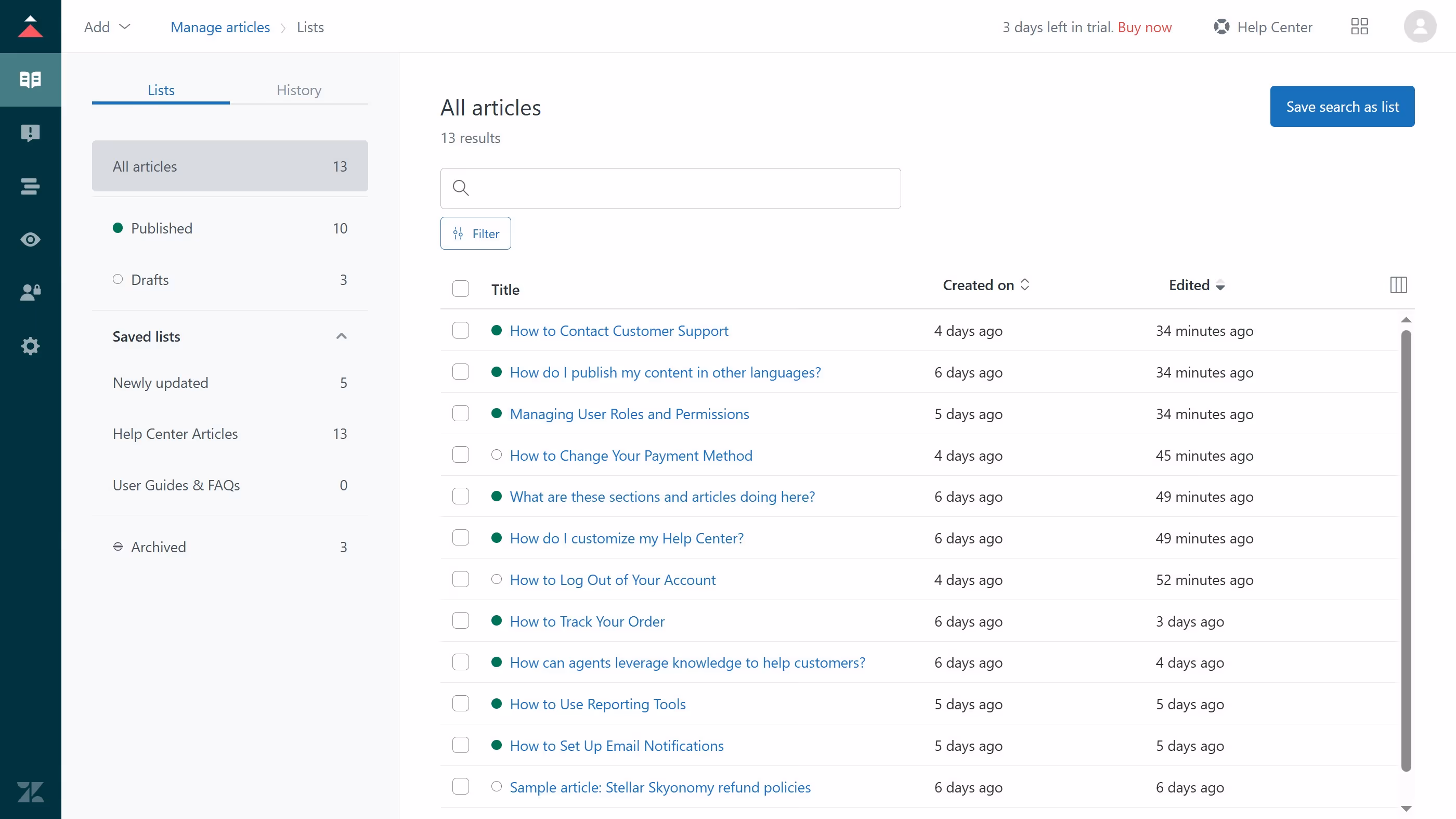How to edit the management permissions for articles in bulk in Zendesk Guide