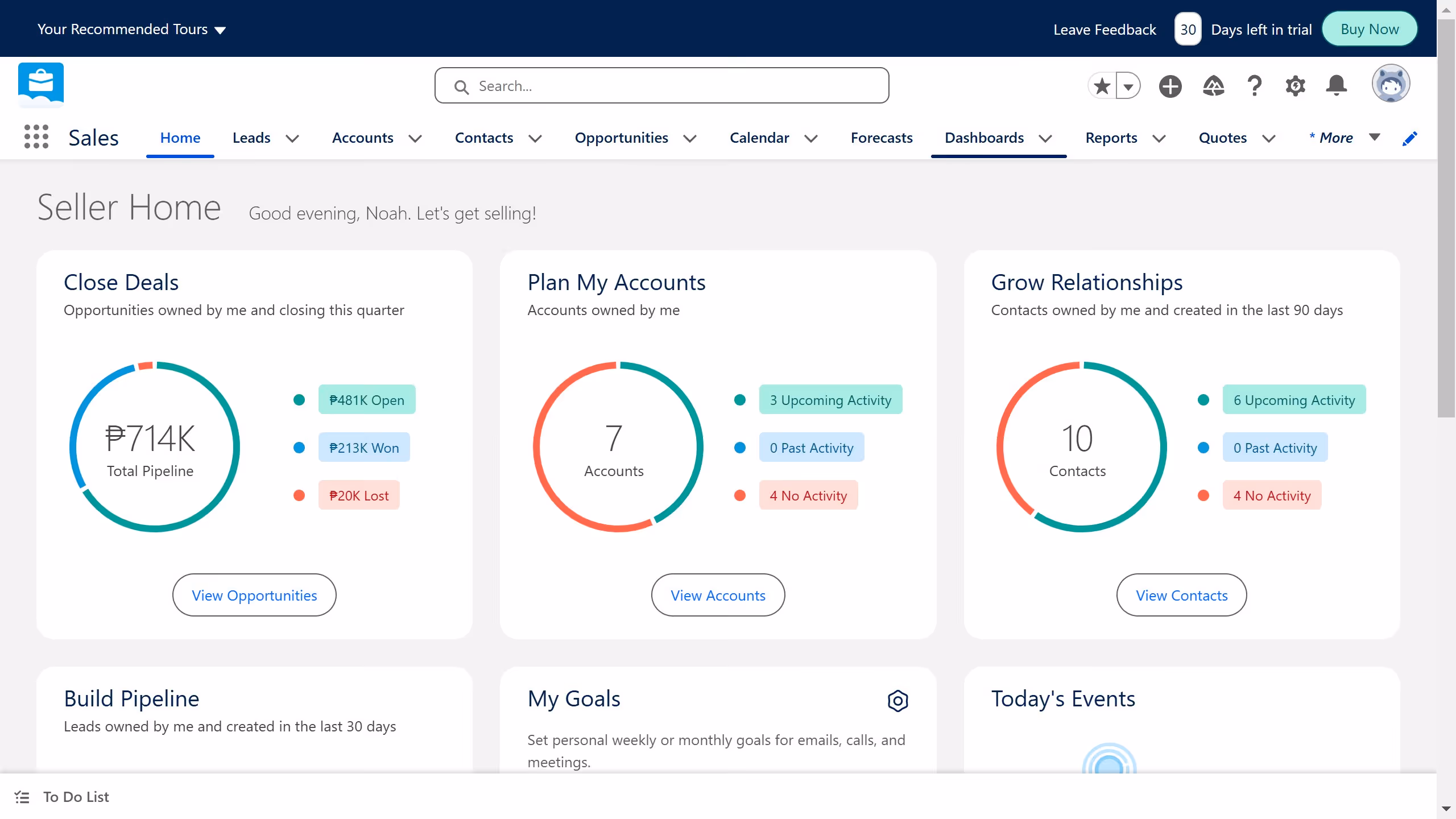 How to share a dashboard in Salesforce