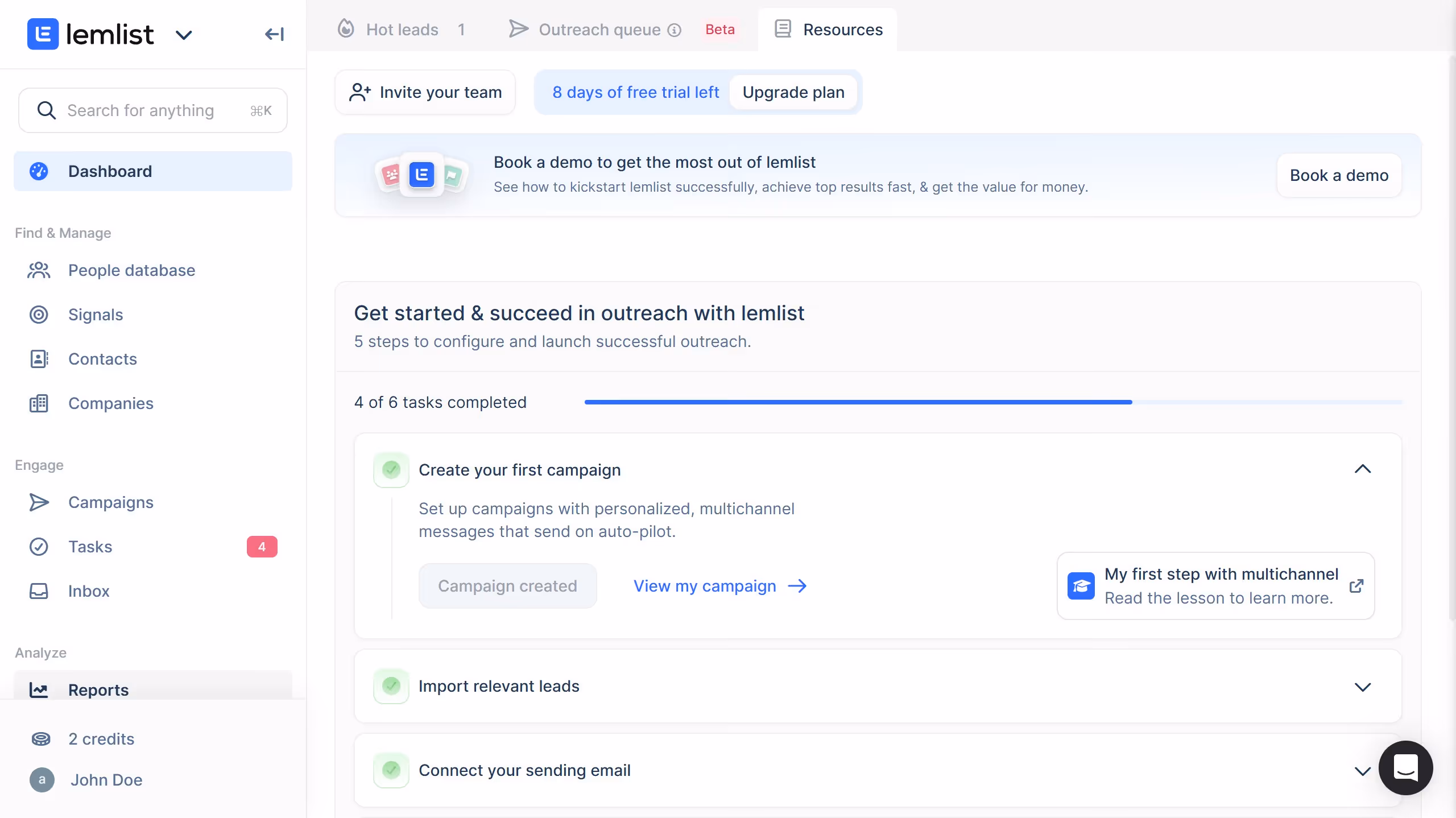 How to change the reporting period of total call duration in Lemlist