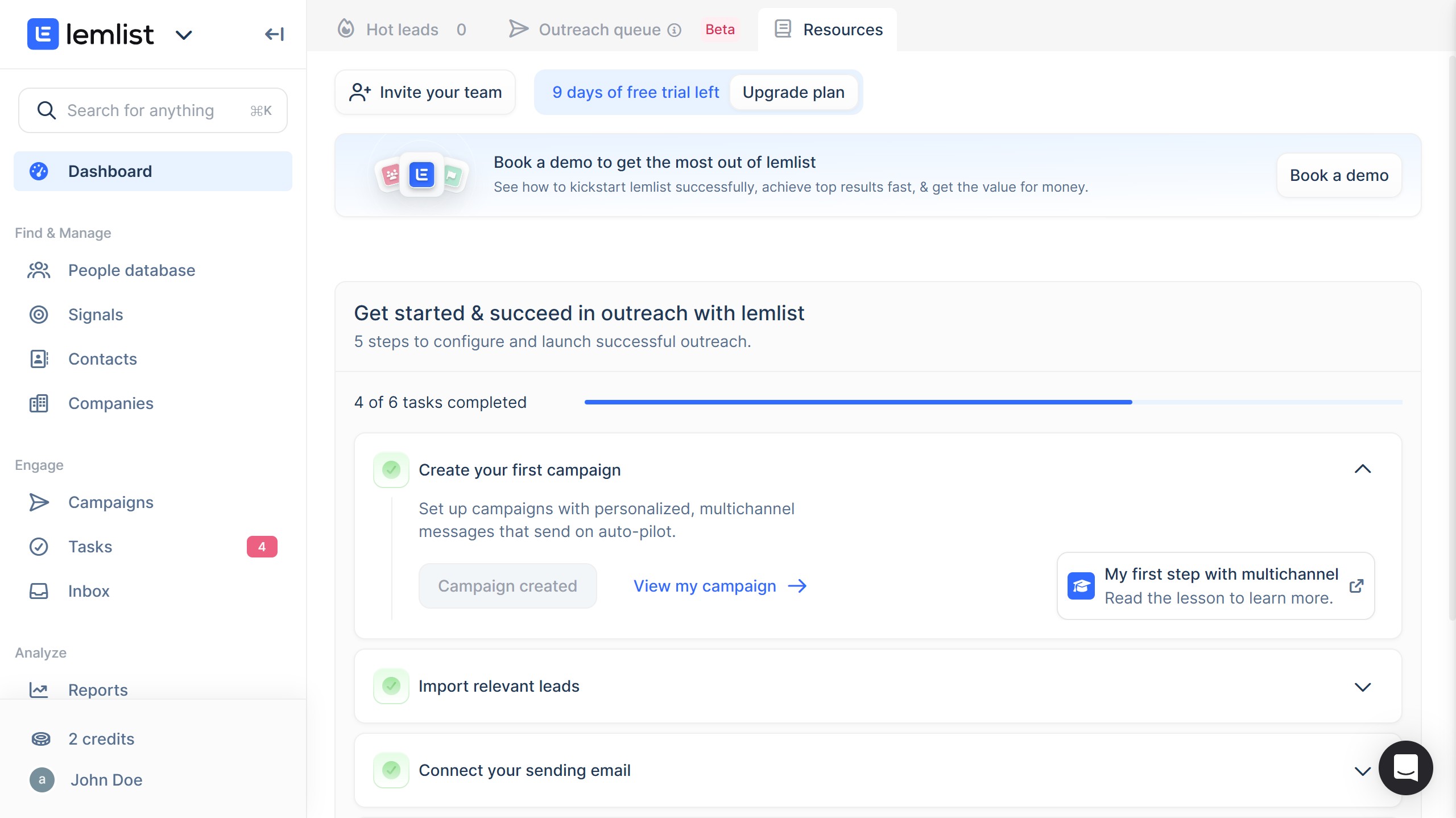 How to add a total call duration widget on reports in Lemlist