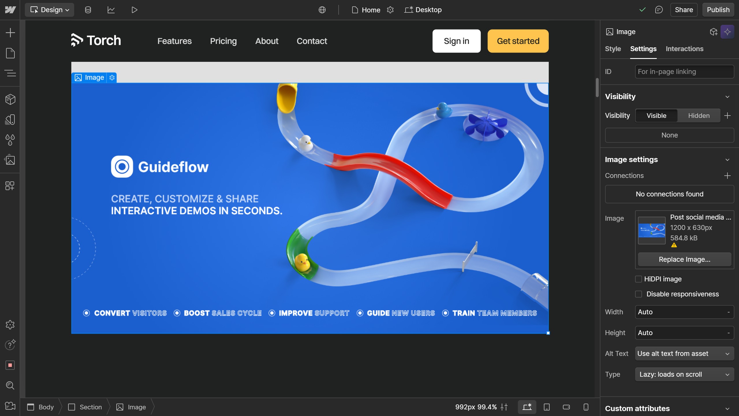 How to create a new class in Webflow