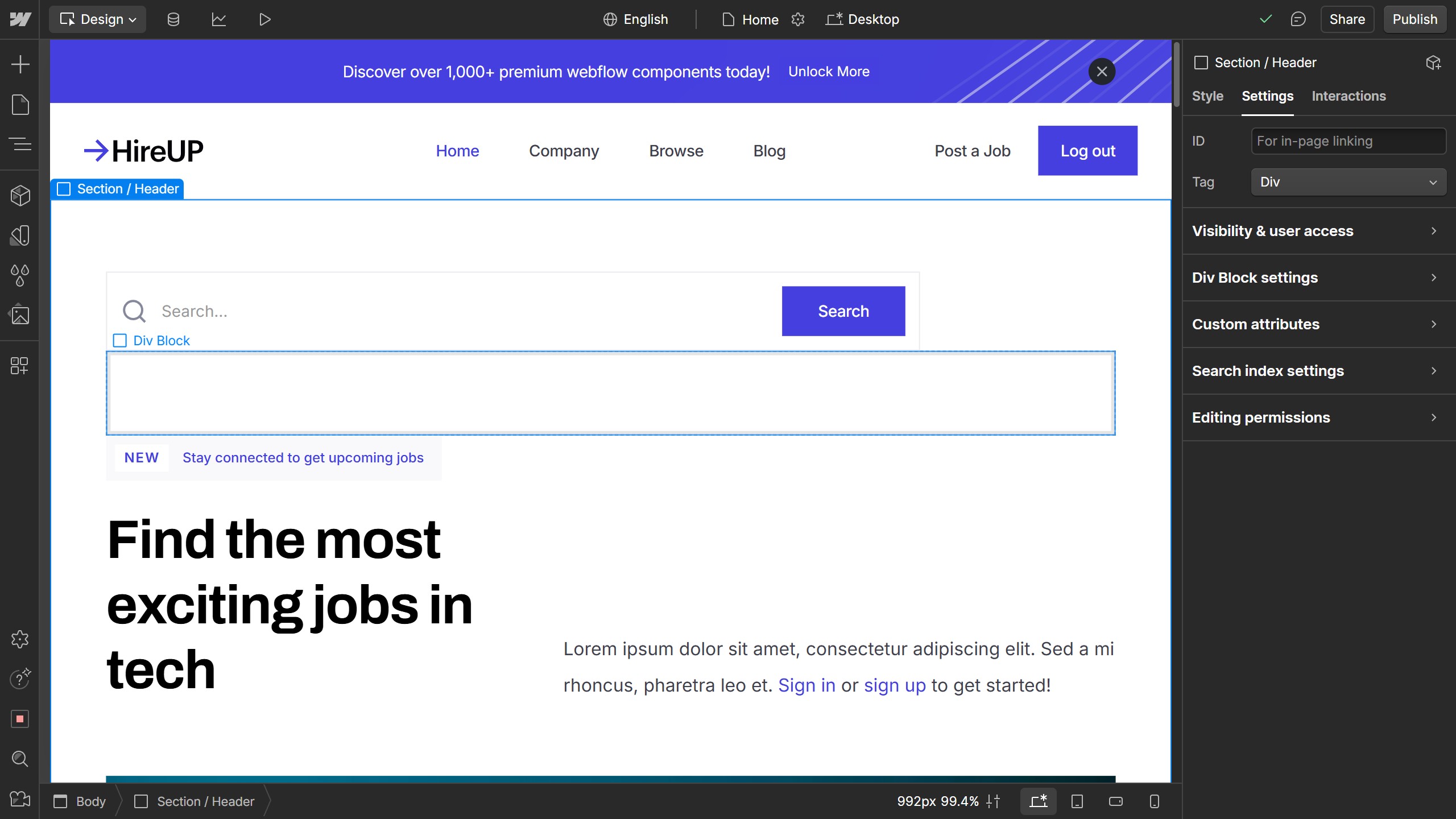 How to delete div blocks in Webflow