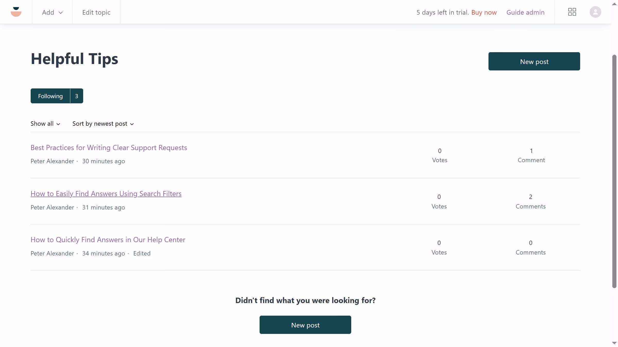 How to edit a community post in your Help Center in Zendesk