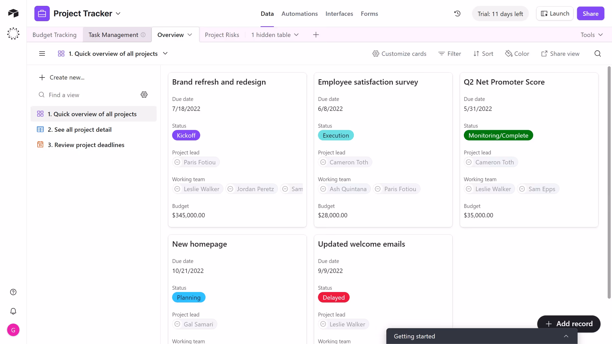 How to clear all data from a table in Airtable