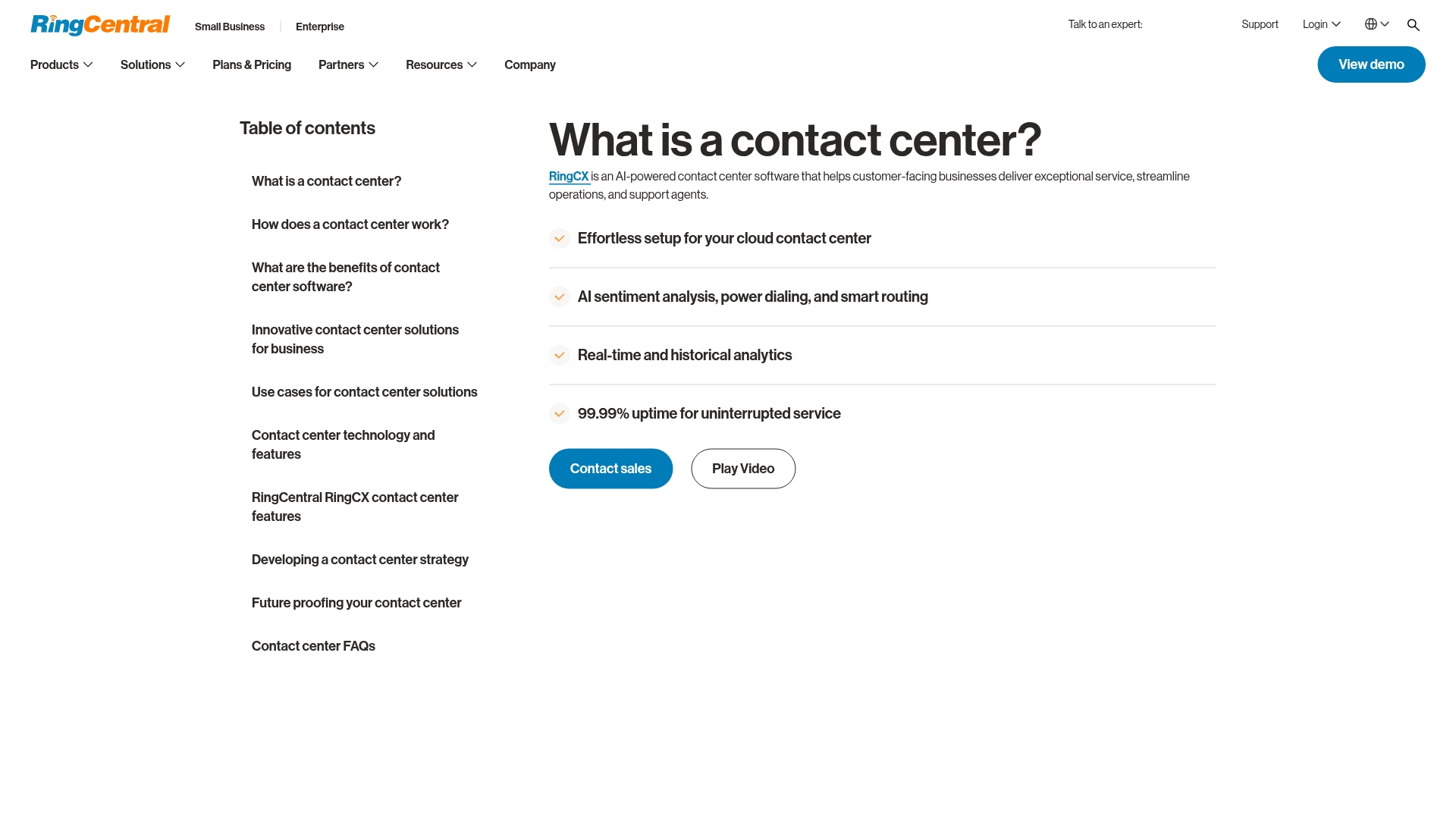 5. RingCentral Contact Center