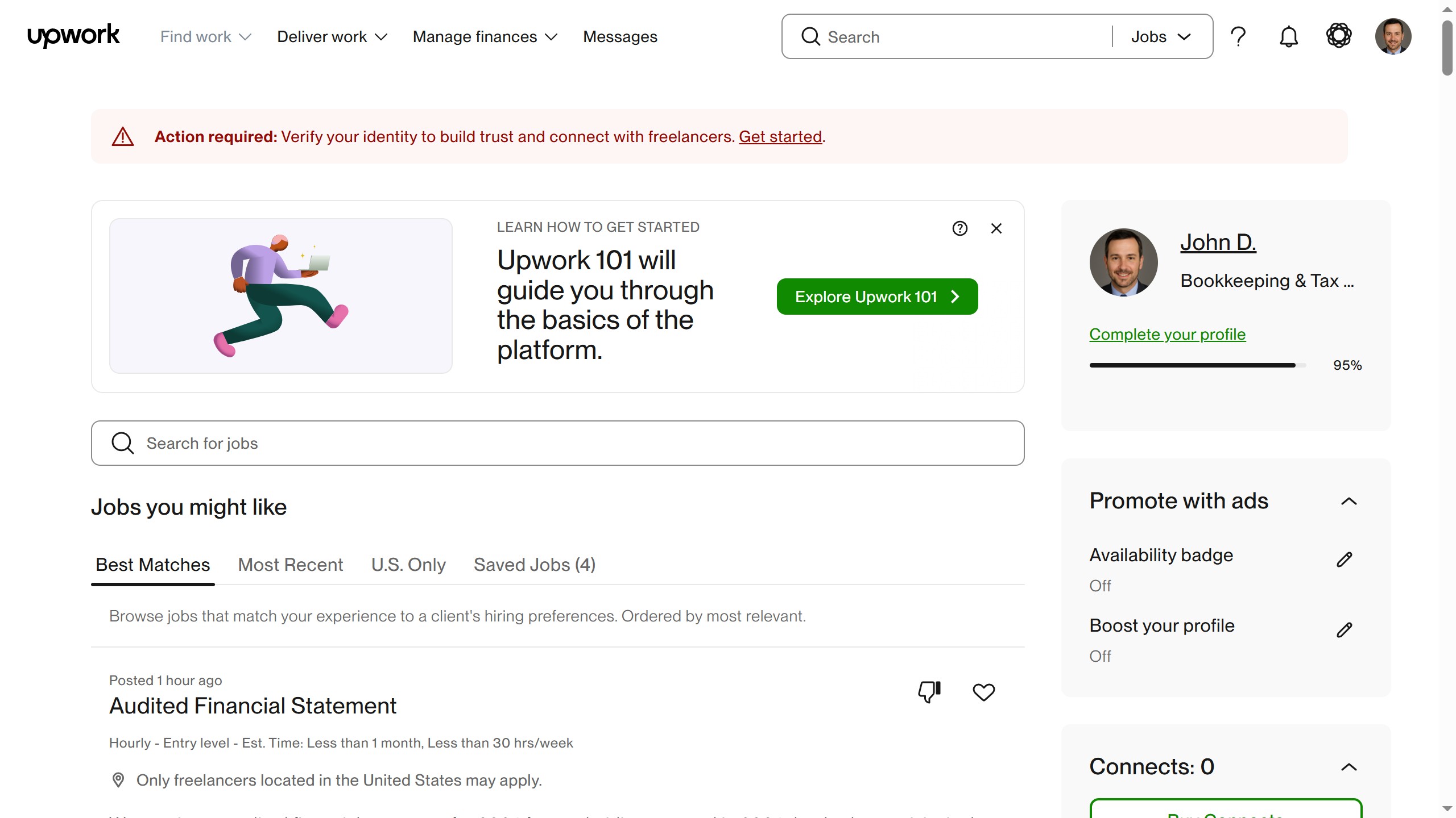 How to edit school information in Upwork