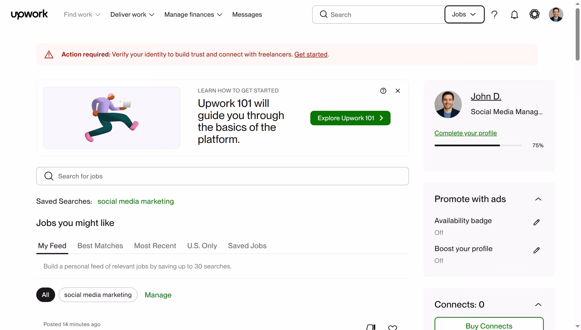 How to filter talents based on job success rate on Upwork 