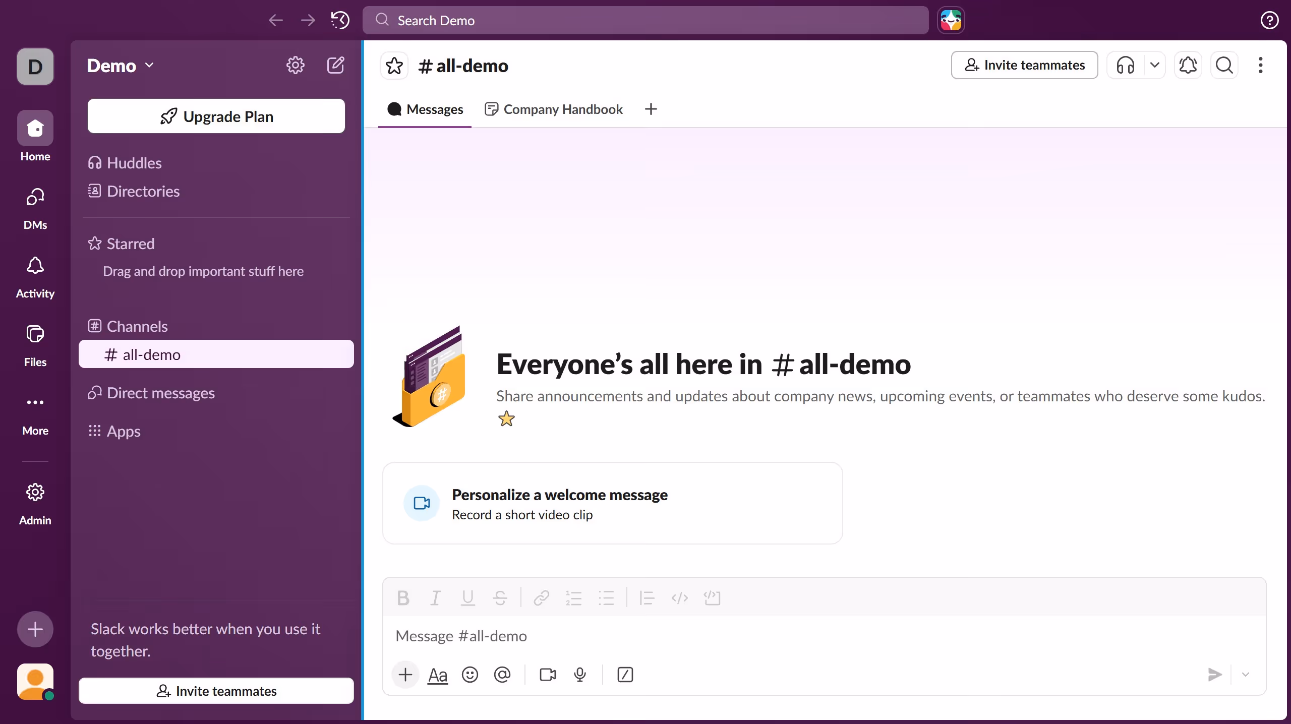 How to set a status for today in Slack