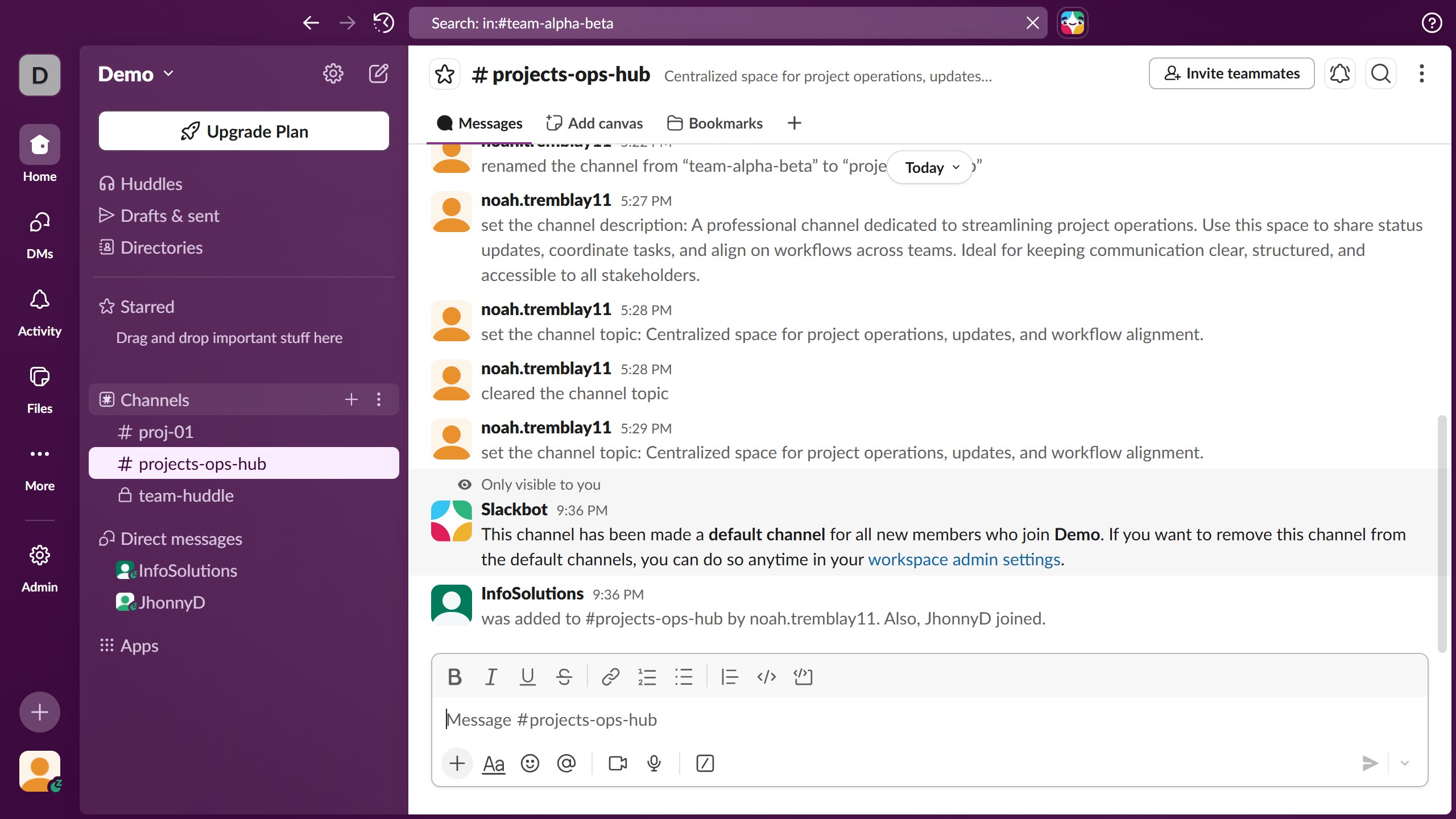 How to unpin messages in a channel in Slack