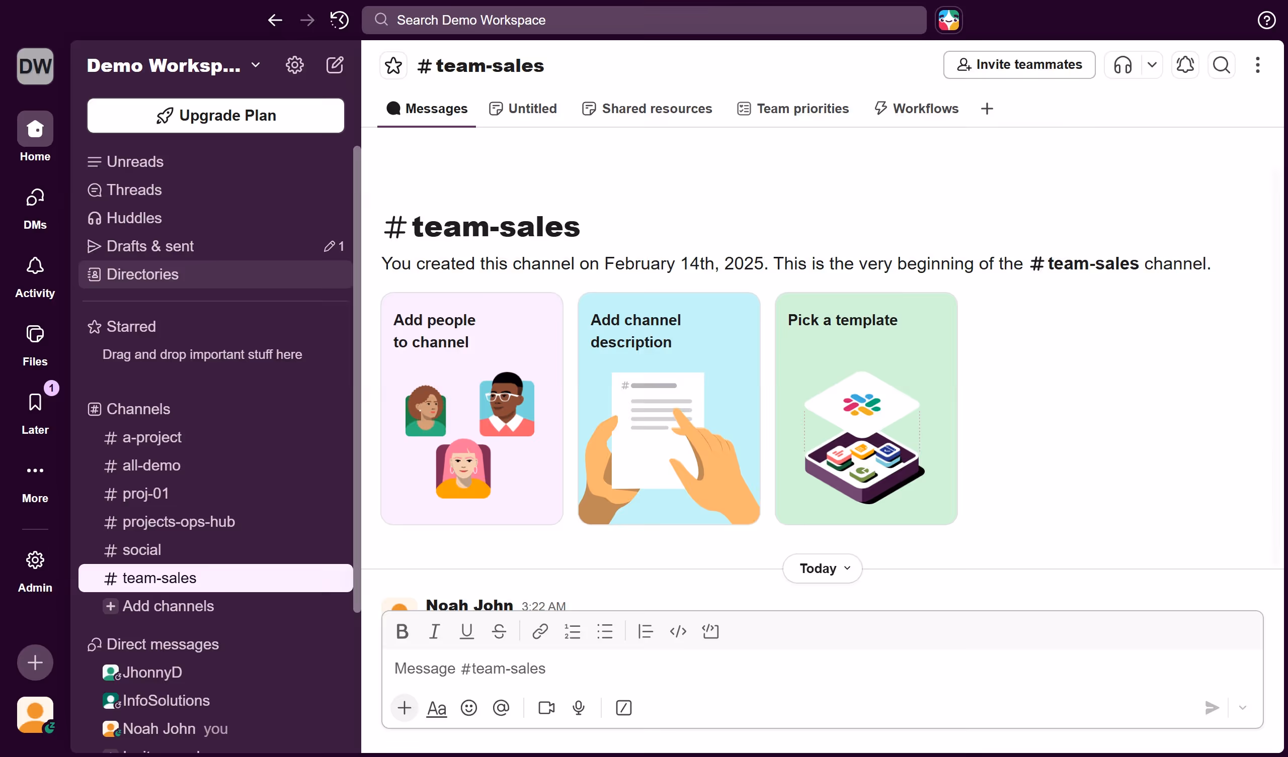 How to view a contact's information in Slack