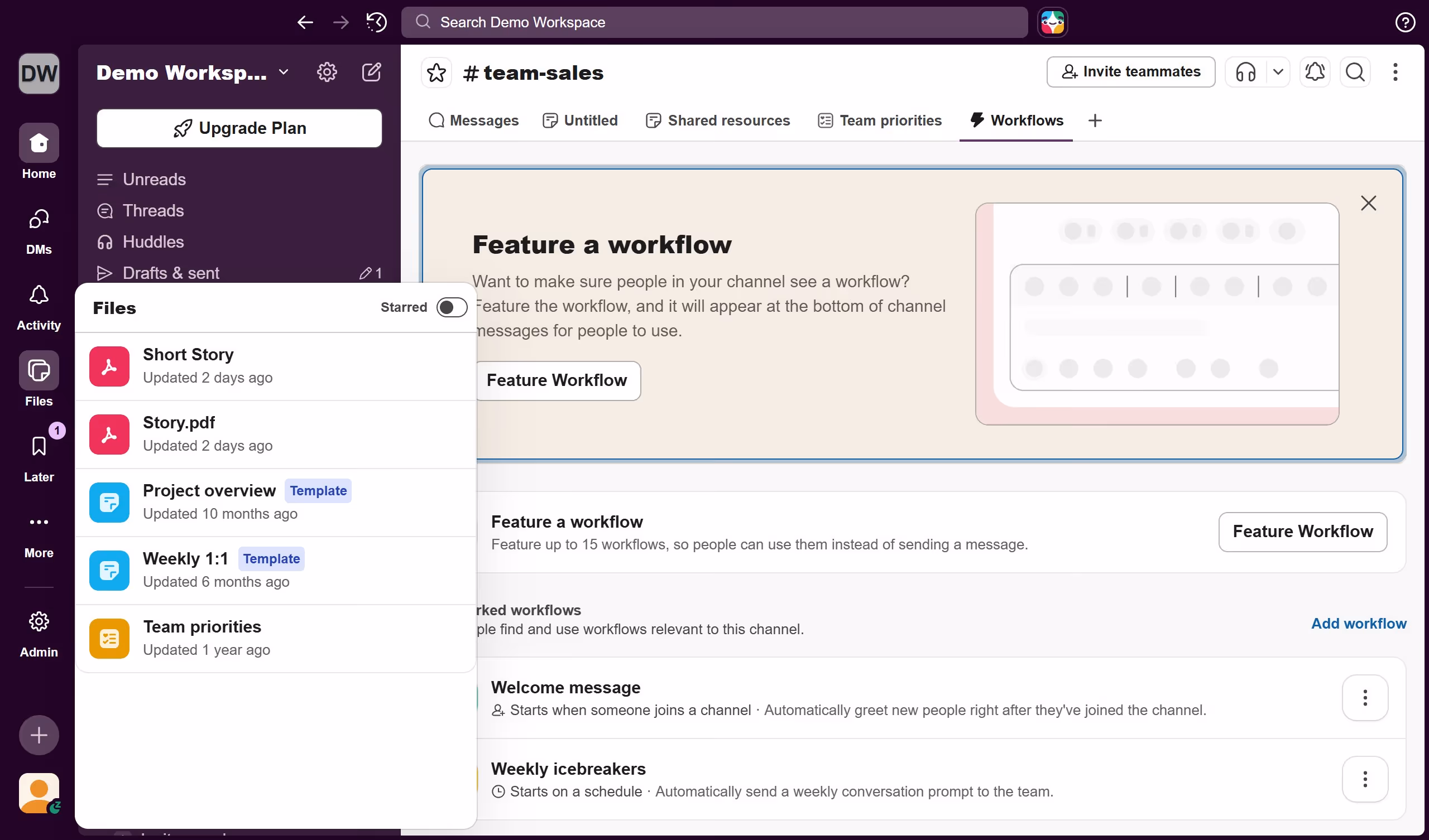 How to sort files by date range in Slack
