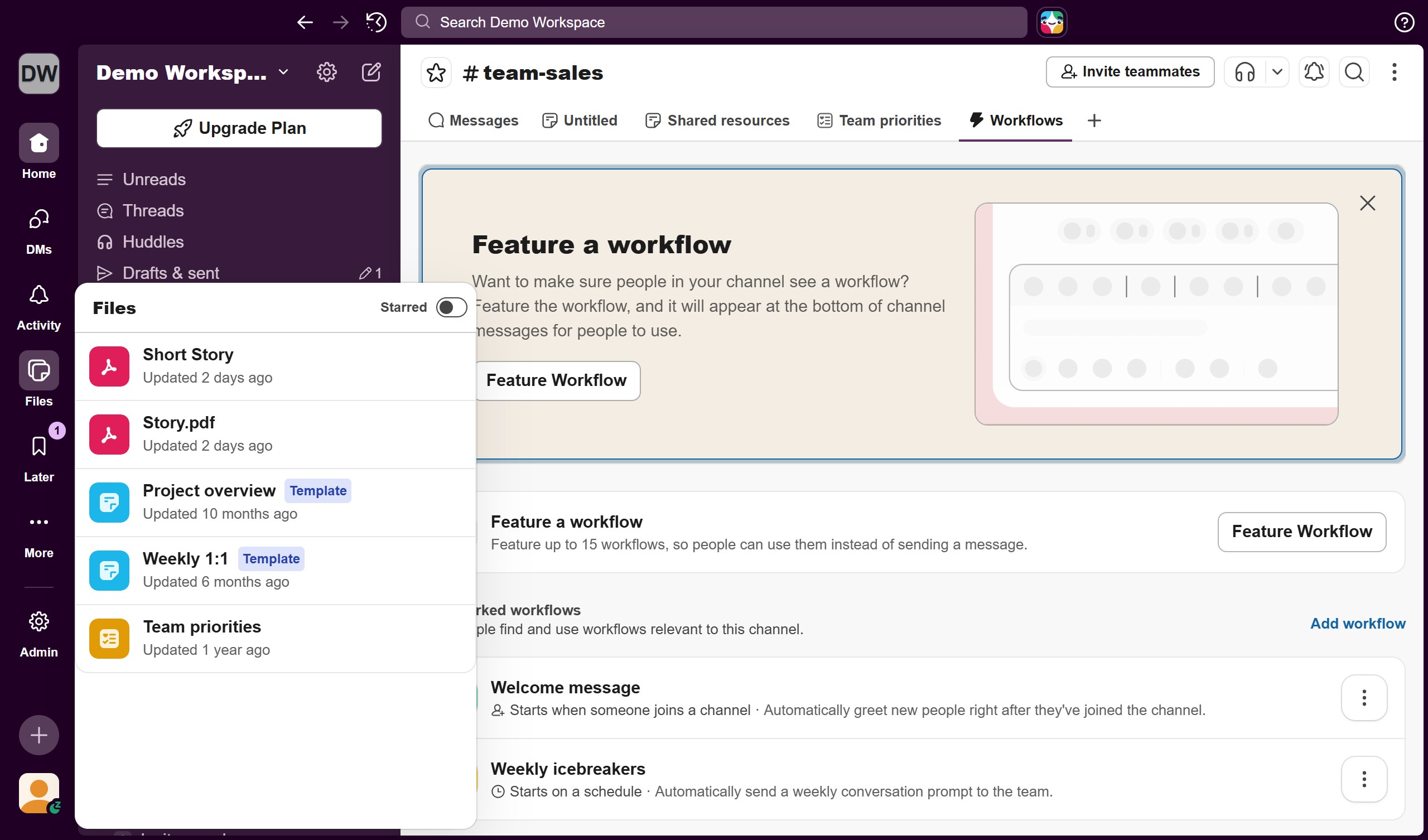 How to sort files by date range in Slack