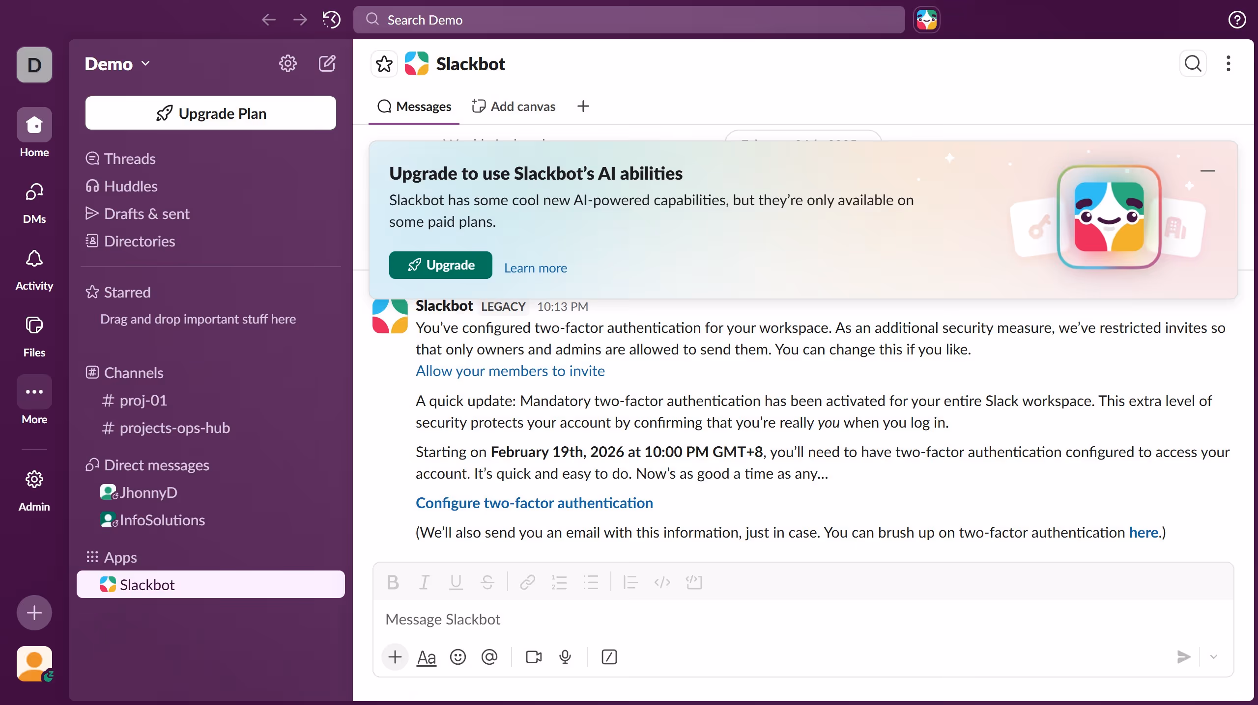 How to add a billing contact as an admin in Slack