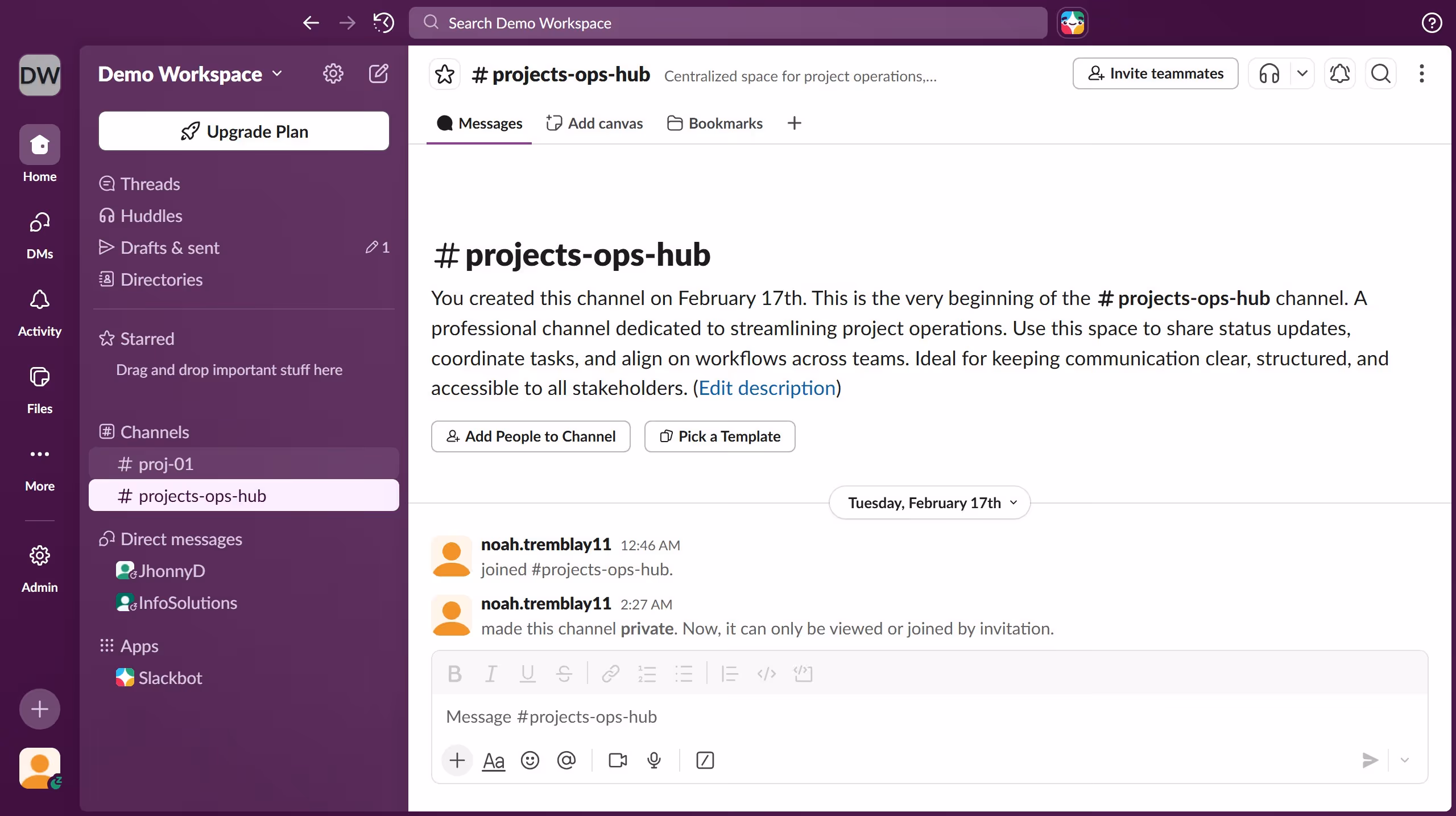How to underline a text in Slack