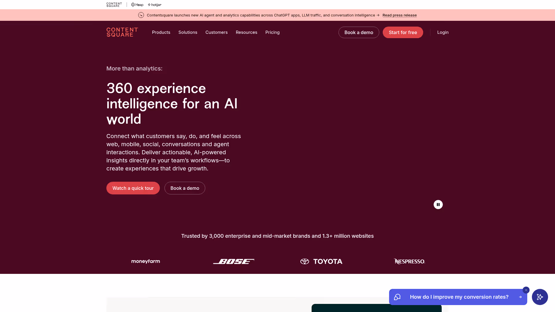 Contentsquare homepage