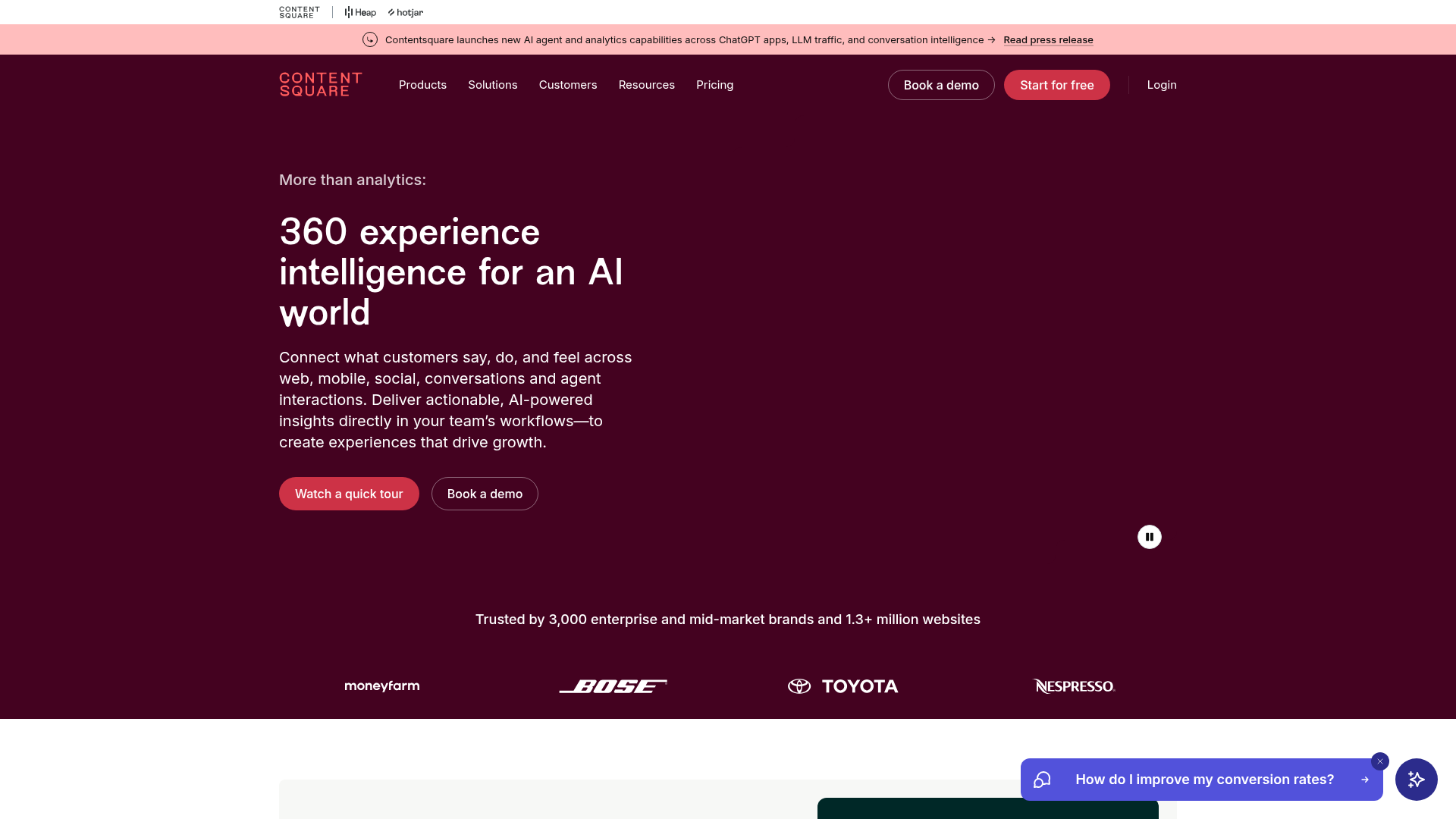 Contentsquare homepage