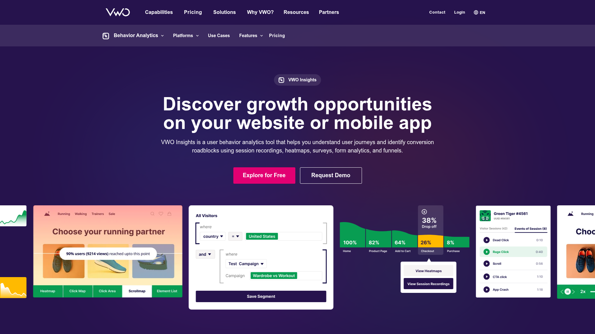 VWO Insights homepage