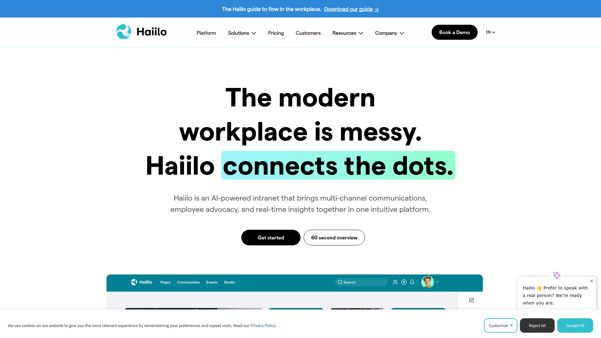 Haiilo homepage
