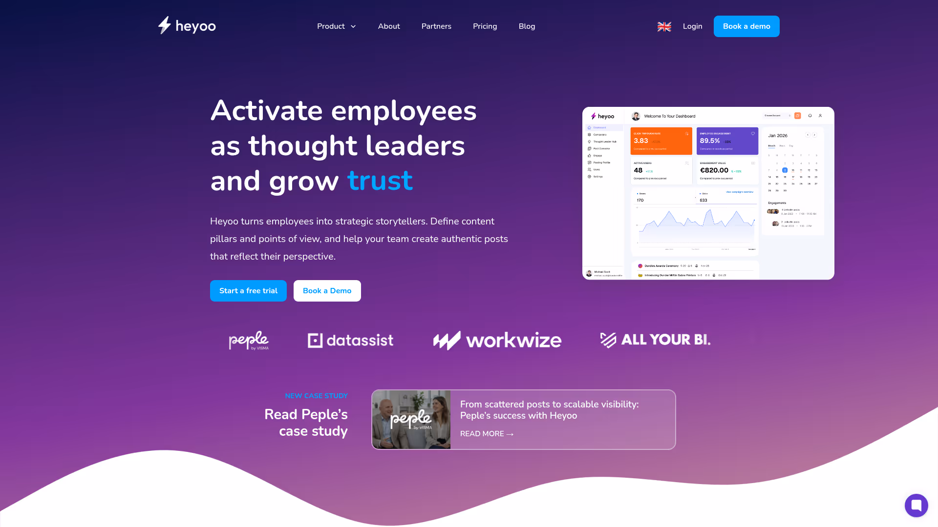 Heyoo.ai homepage